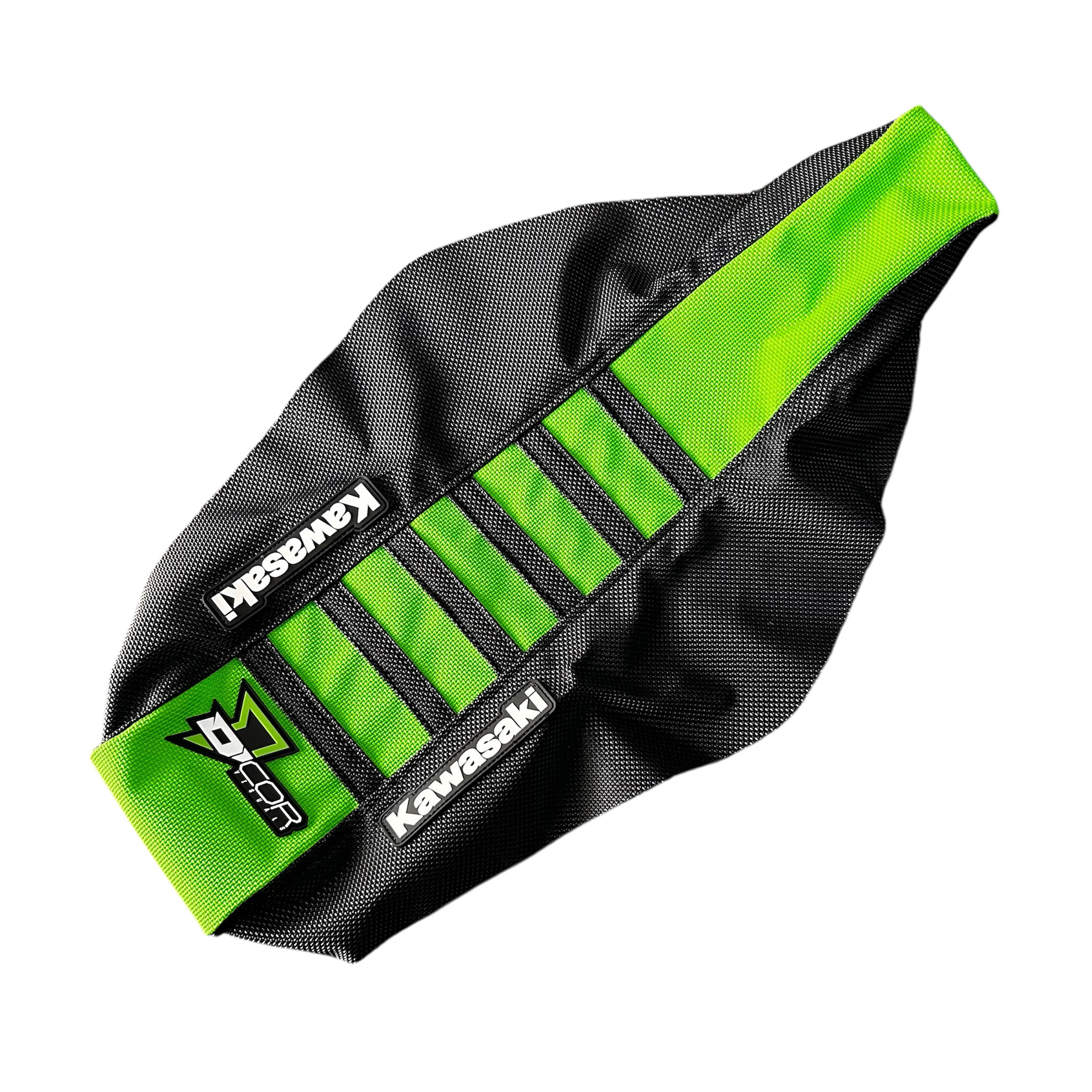 ผ้าเบาะ Dcor Visuals Seat cover Blk/GRN, w/blk ribs - KX85/112 2014-2025