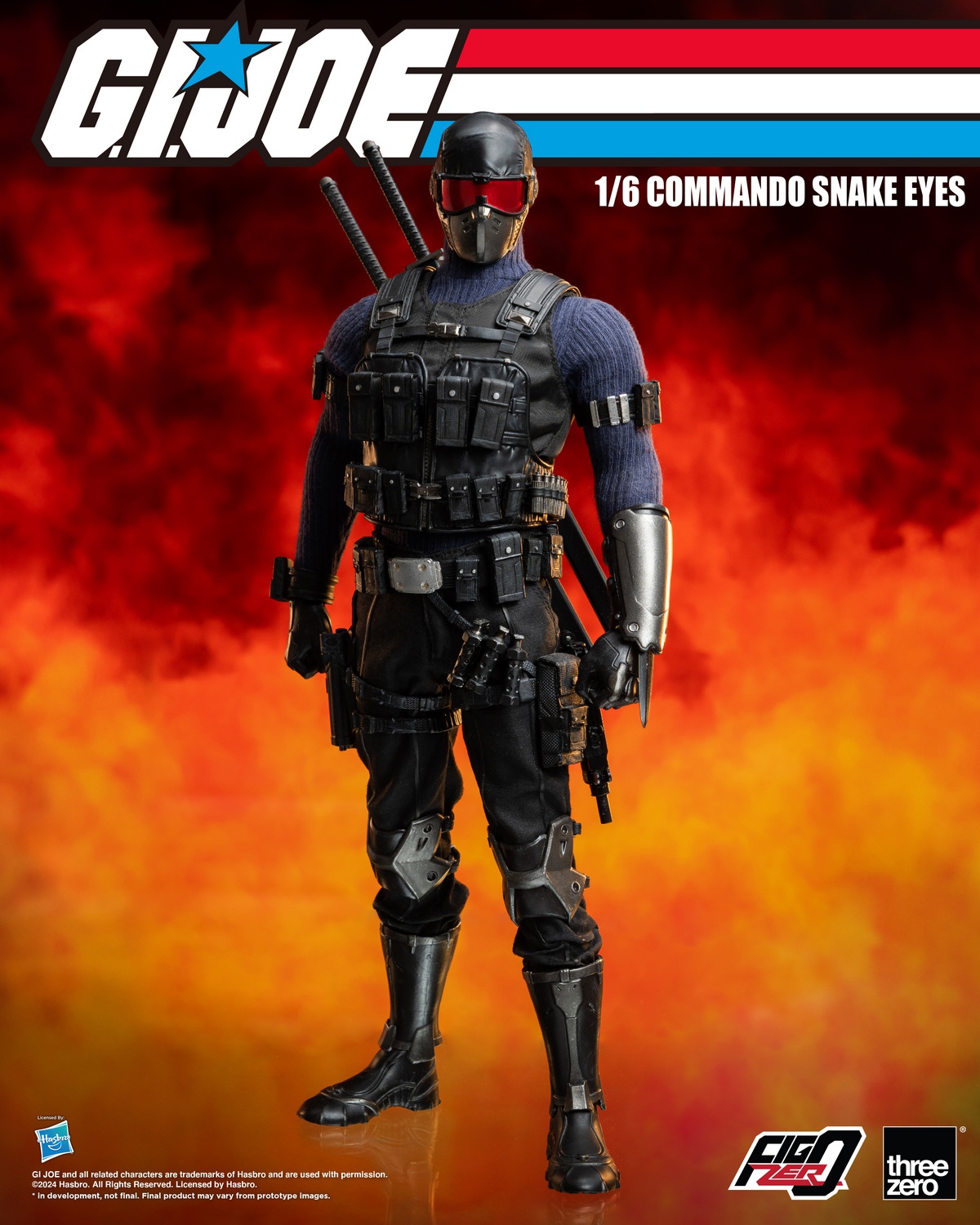 [สั่งจอง] Threezero 3Z05500W0 1/6 : G.I. Joe FigZero - Commando Snake Eyes
