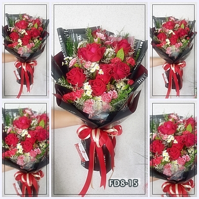 FD8-15 : ช่อกุหลาบแดง