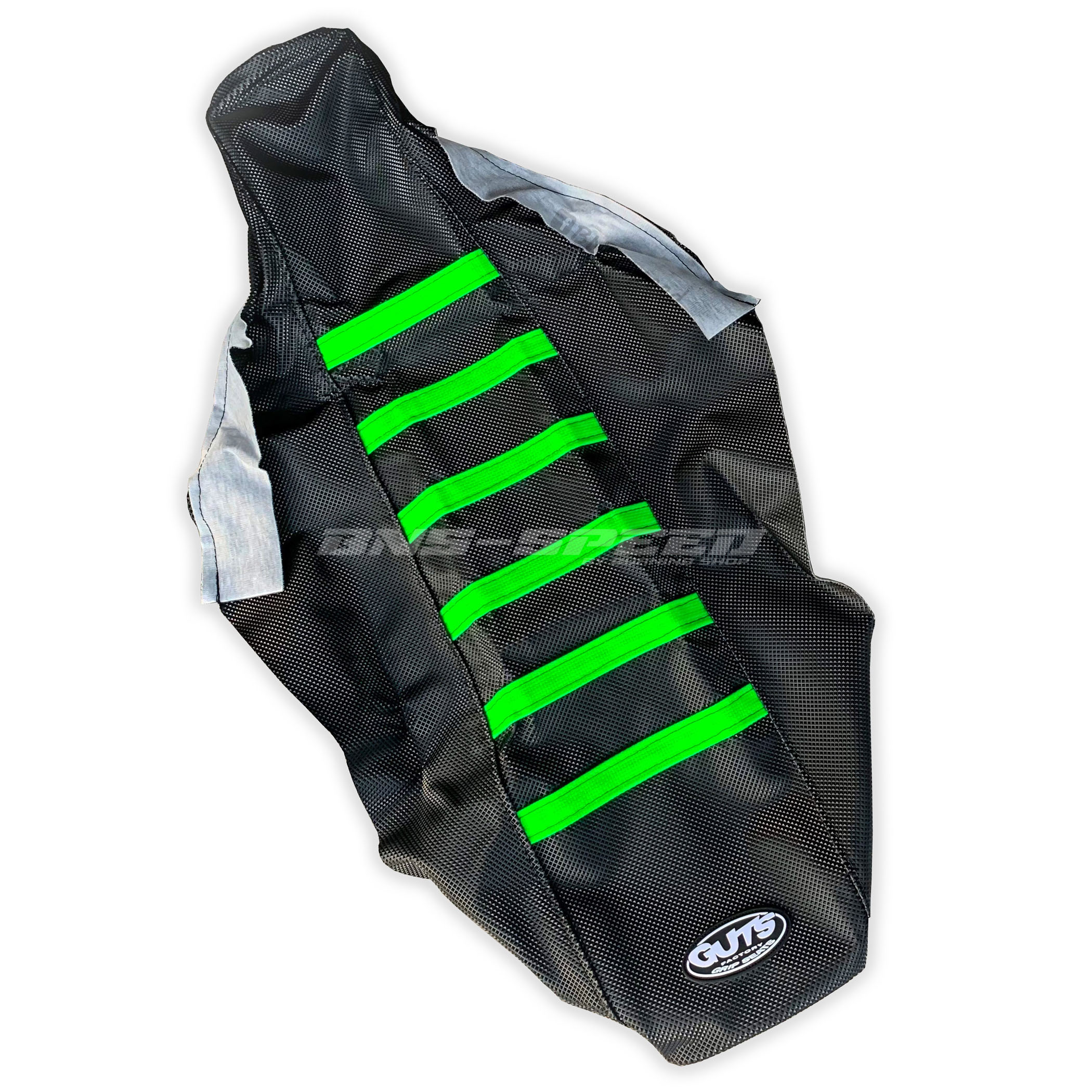 ผ้าเบาะ Guts Racing ดำริบเขียว Flo