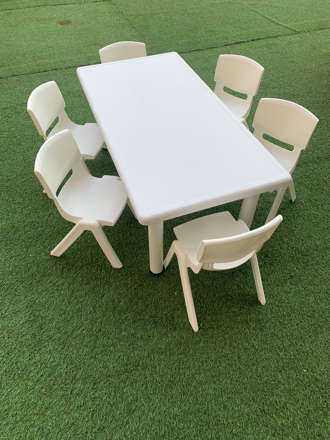 ชุดโต๊ะสี่เหลี่ยมผืนผ้าพร้อมเก้าอี้6ตัว ,โต๊ะนักเรียน ขาเหล็ก,ชุดโต๊ะพร้อมเก้าอี้, ปรับระดับได้พร้อมส่ง สำหรับเด็ก อนุบาล โรงเรียน เนอสเซอรี่ ศูนย์พัฒนาเด็กเล็ก