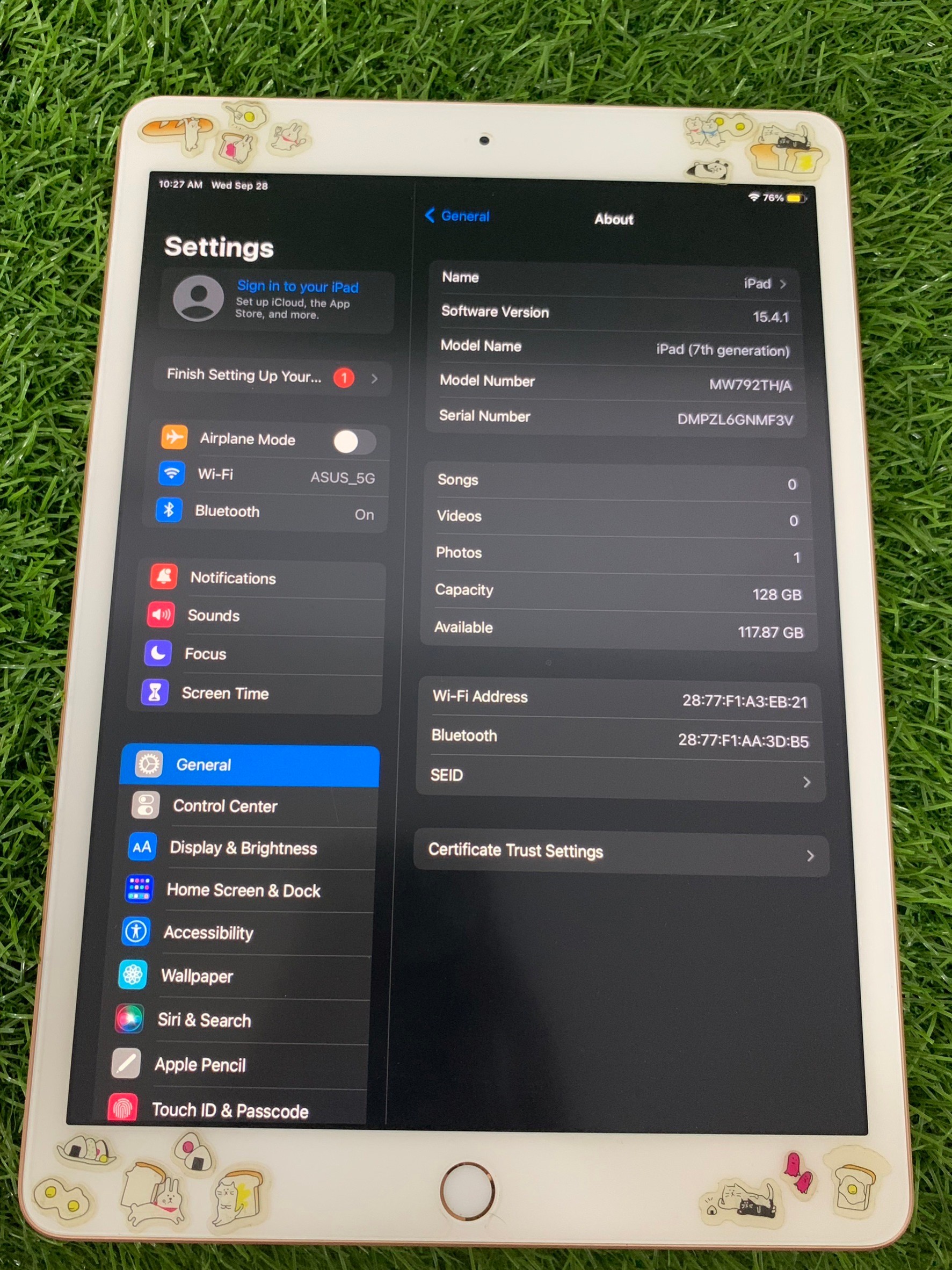 ไอแพด Apple iPad Gen7 Wi-Fi+Cellular 2019 (10.2", 128GB, Gold) - ไม่มีที่ชาร์ต