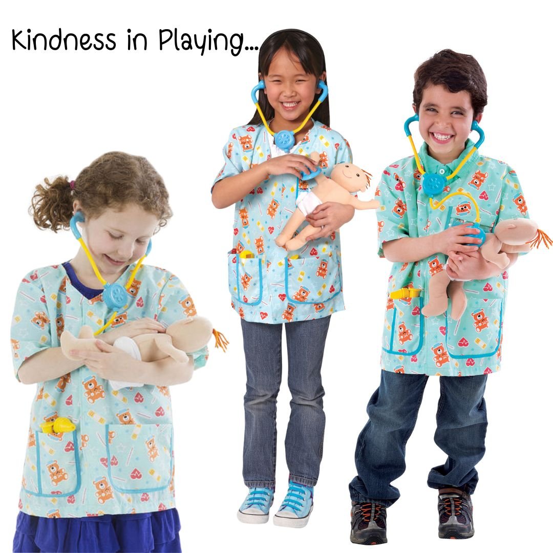 ชุดอาชีพเด็ก ชุดแฟนซีเด็ก ชุดพยาบาลเด็ก ซักเครื่องได้ พร้อมสวมบทบาท อาชีพในฝัน จาก USA คุณภาพดี ปลอดภัย100% ทนทาน Melissa & Doug Pediatric Nurse Role Play Costume, ของเล่นเสริมพัฒนาการ, ของเล่น