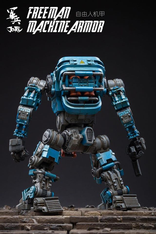 [สั่งจอง]จักรกลกระดูกเหล็ก ทะเลทรายและสายลม JOYTOY 1/18 81921011/2 Free man tactical mecha [Blue Ver./Sandy Ver.]