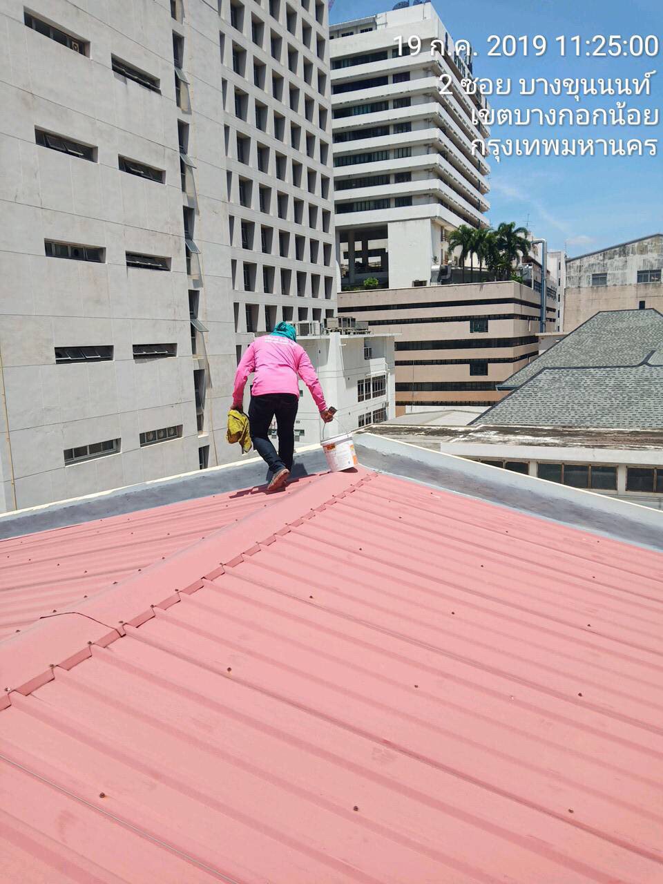 งานซ่อมหลังคา,ฝ้า,ผนัง,หอสมุด รพ.ศิริราช