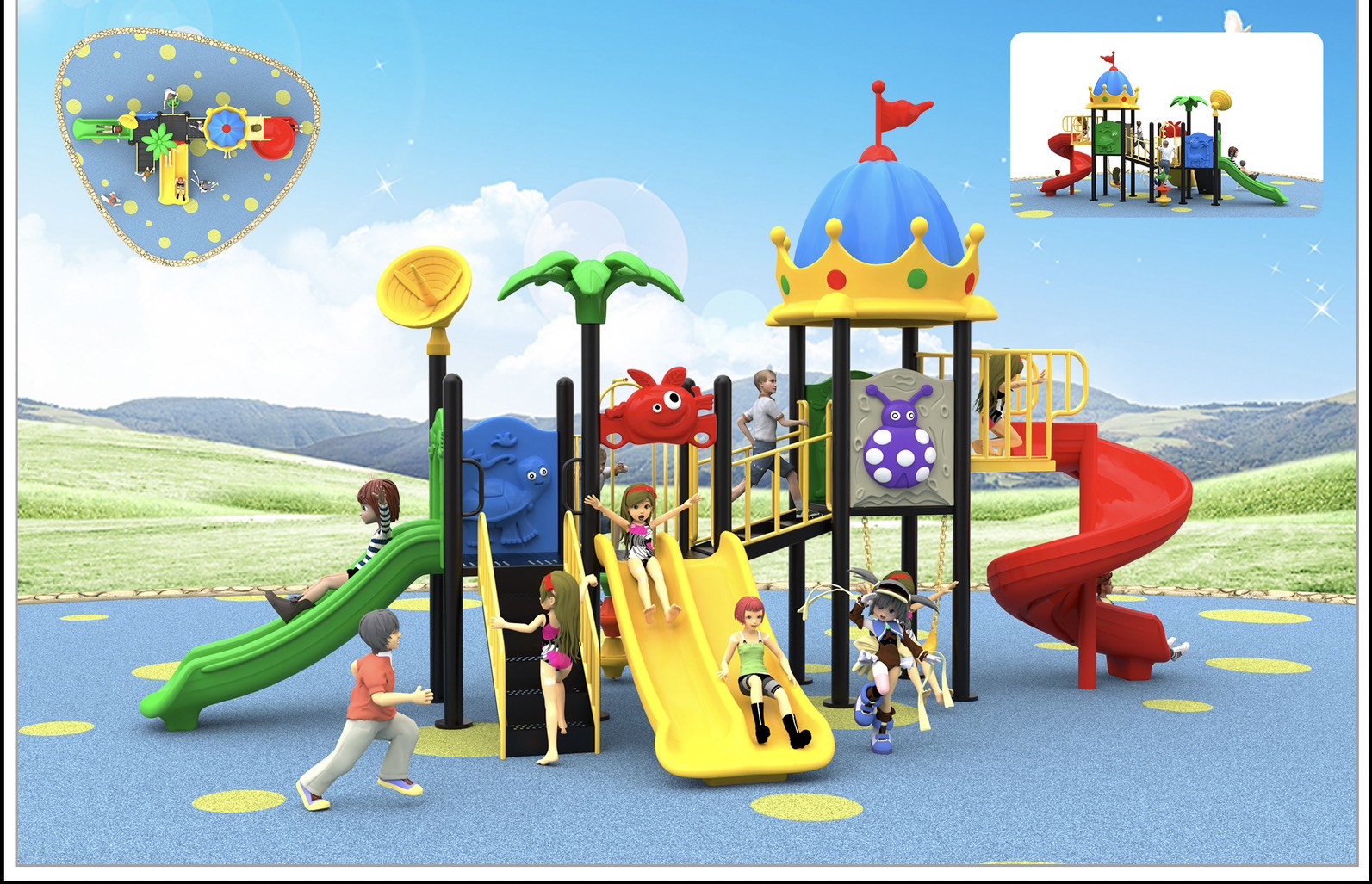 เครื่องเล่นสนามกลางแจ้ง,ชุด สวนสนุกปราสาท สไลเดอร์ใหญ่,ครุภัณฑ์สนามเด็กเล่น,งบ.สพฐ,โครงการโรงเรียนประชารัฐ, เครื่องเล่นสนามระดับก่อนประถมศึกษา, งบประมาณ80,000 playground,สไลเดอร์,ของเล่นเสริมพัฒนาการ,เครื่องเล่นสนาม, สนามเด็กเล่น