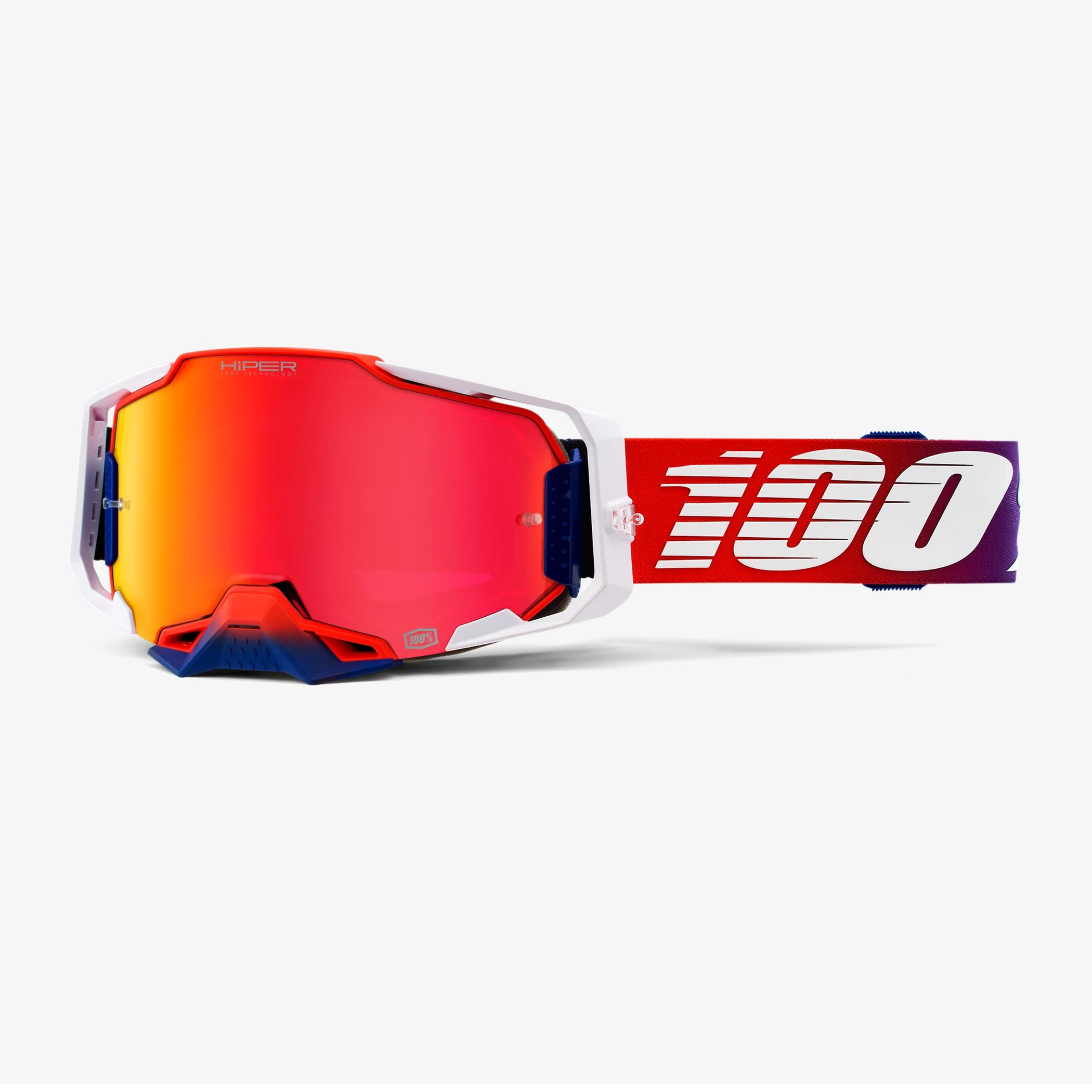 แว่น 100% ARMEGA HiPER Lens - Factory Red Mirror