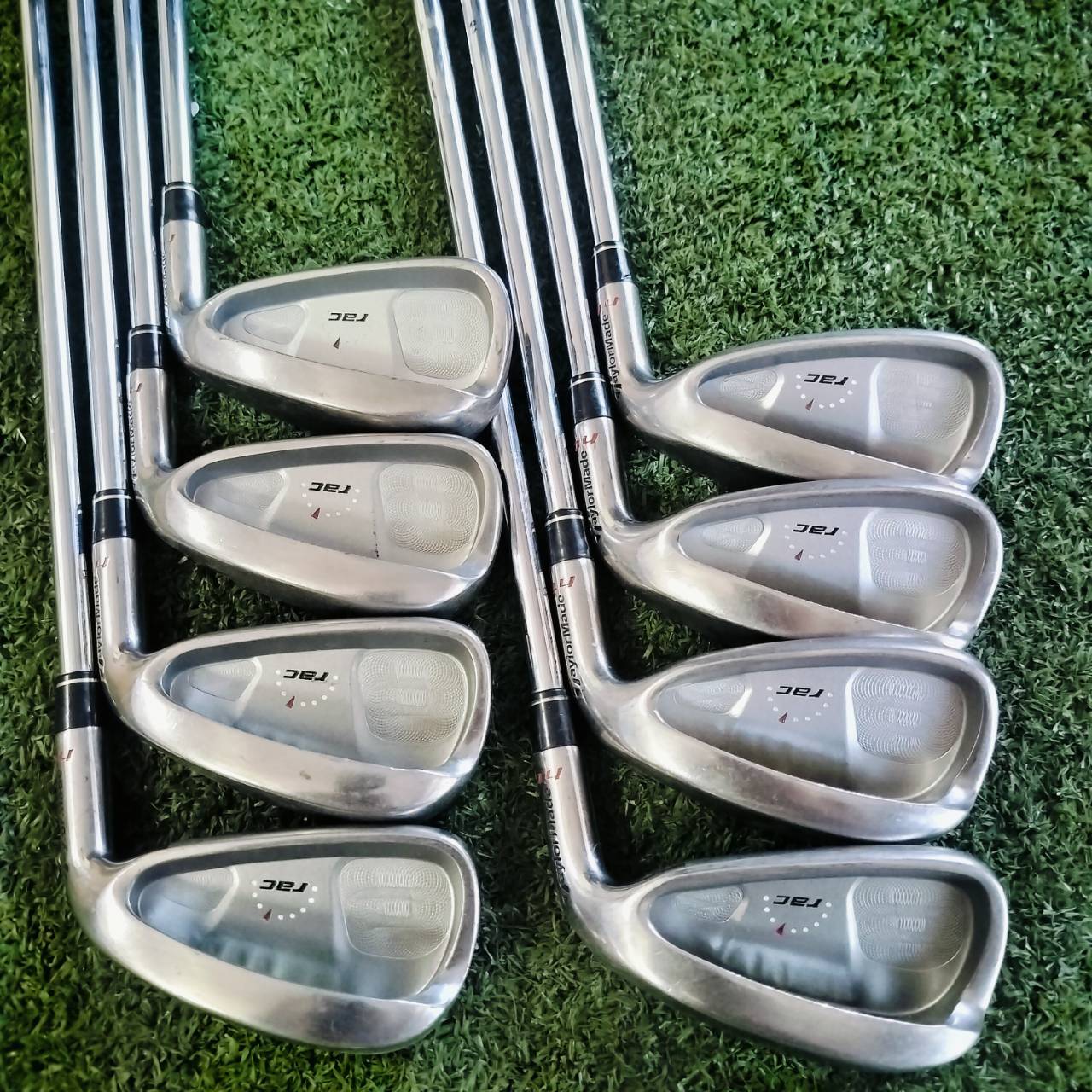 ลดล้างของ!!!ถูกสุดขีด!!! . ชุดเหล็ก Taylormade RAC HT มีเหล็ก 3 4 5 6 7 8 9 PW ก้าน Taylormade FLEX S ใบใหญ่ตีง่ายมากตีไกลกว่าปกติ 1 เหล็กเลยค่ะ ไม้กอล์ฟพรีเมี่ยมมือสอง ของแท้ By NakaraLuxurious