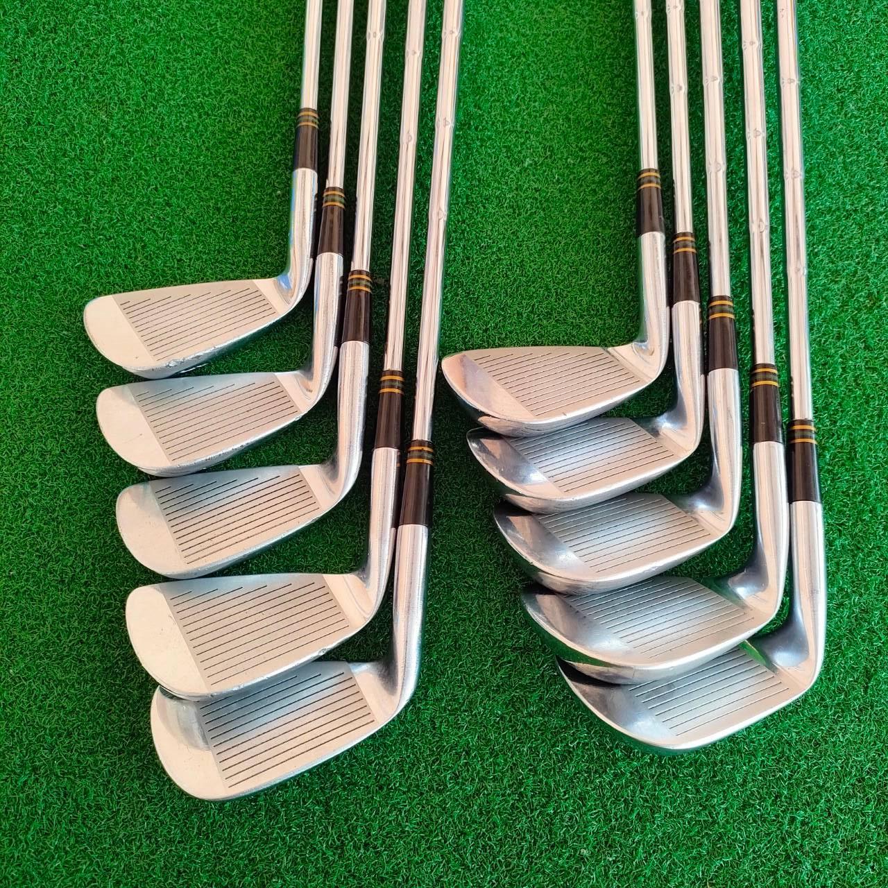 ชุดเหล็ก BRIDGESTONE REYGIANDE FORGED มีเหล็ก 3-9 PW SW P/S ชุดใหญ่ 10 ชิ้น ก้าน PRECION 5.0 สุดยอดพรีเมี่ยม กริพเปลี่ยน GOLF PRIDE ใหม่ทั้งชุด