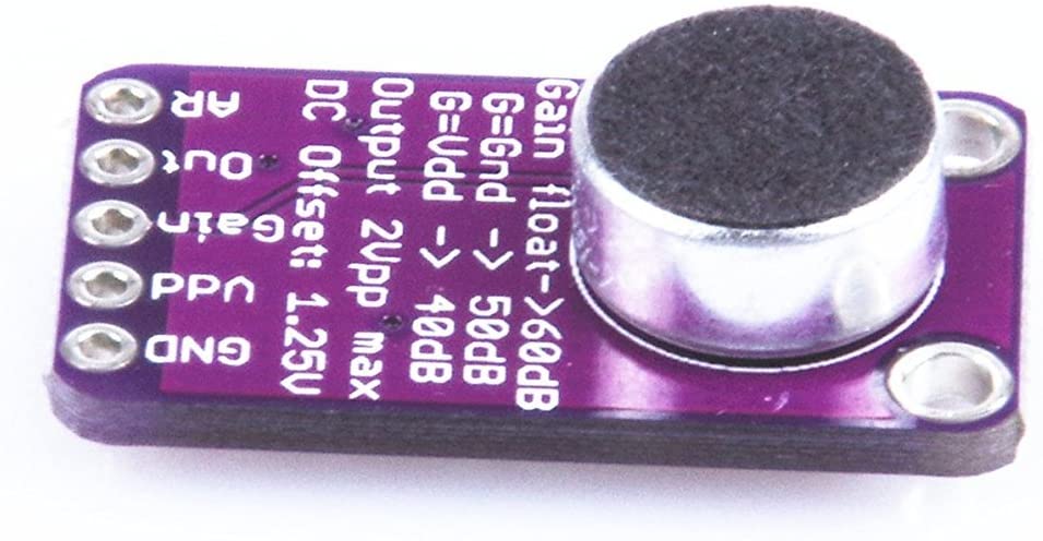 เซนเซอร์วัดเสียง ไมโครโฟน MAX9814 High Performance Microphone AGC Amplifier Module