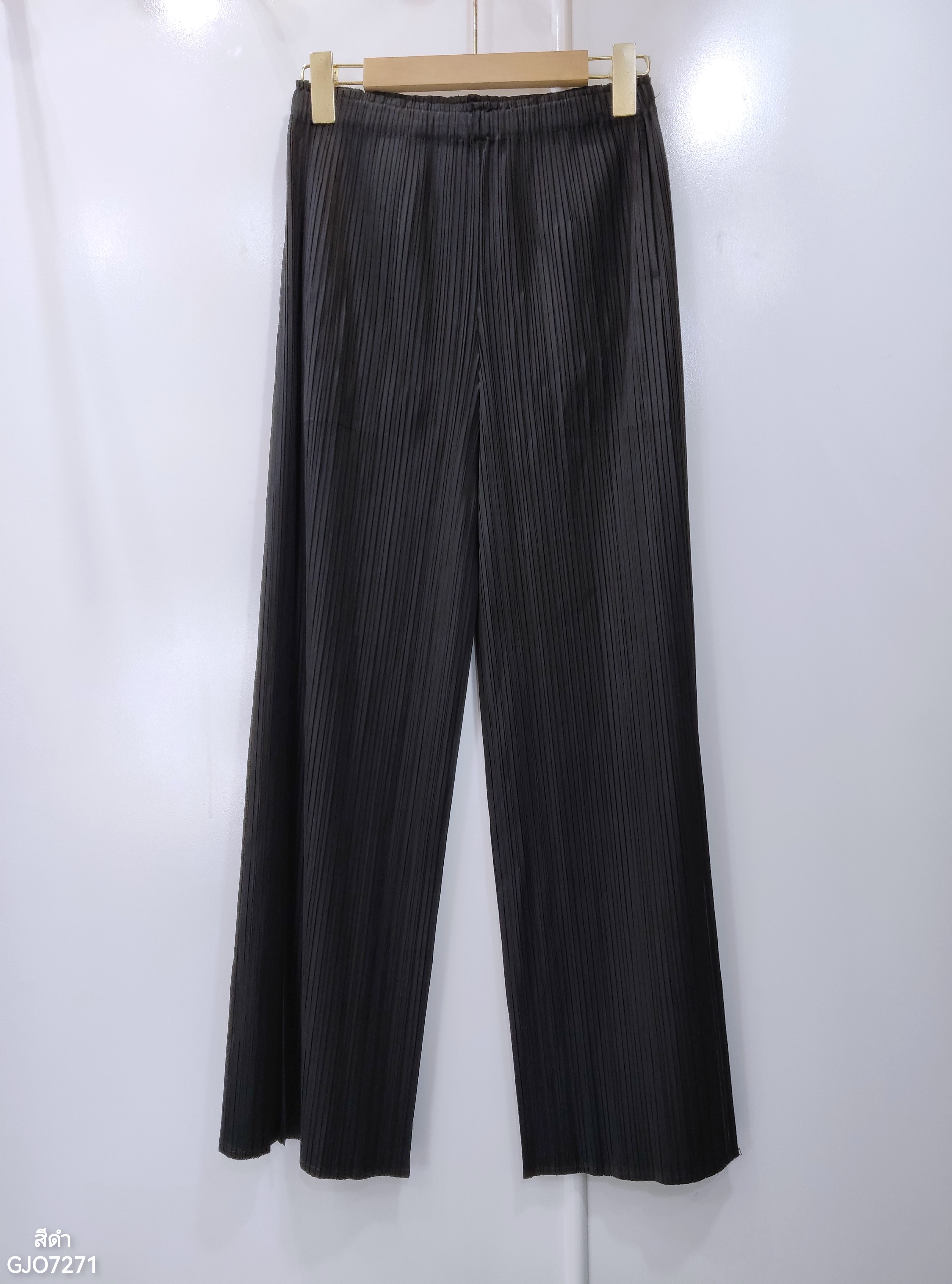 เพิ่มสีใหม่ ยาว37นิ้ว! 2MUAY รุ่น GJO7271 กางเกงอัดพลีทงานคุณภาพ BAT STRAIGHT LAYER PLEATED PANTS 18สี FREE SIZE