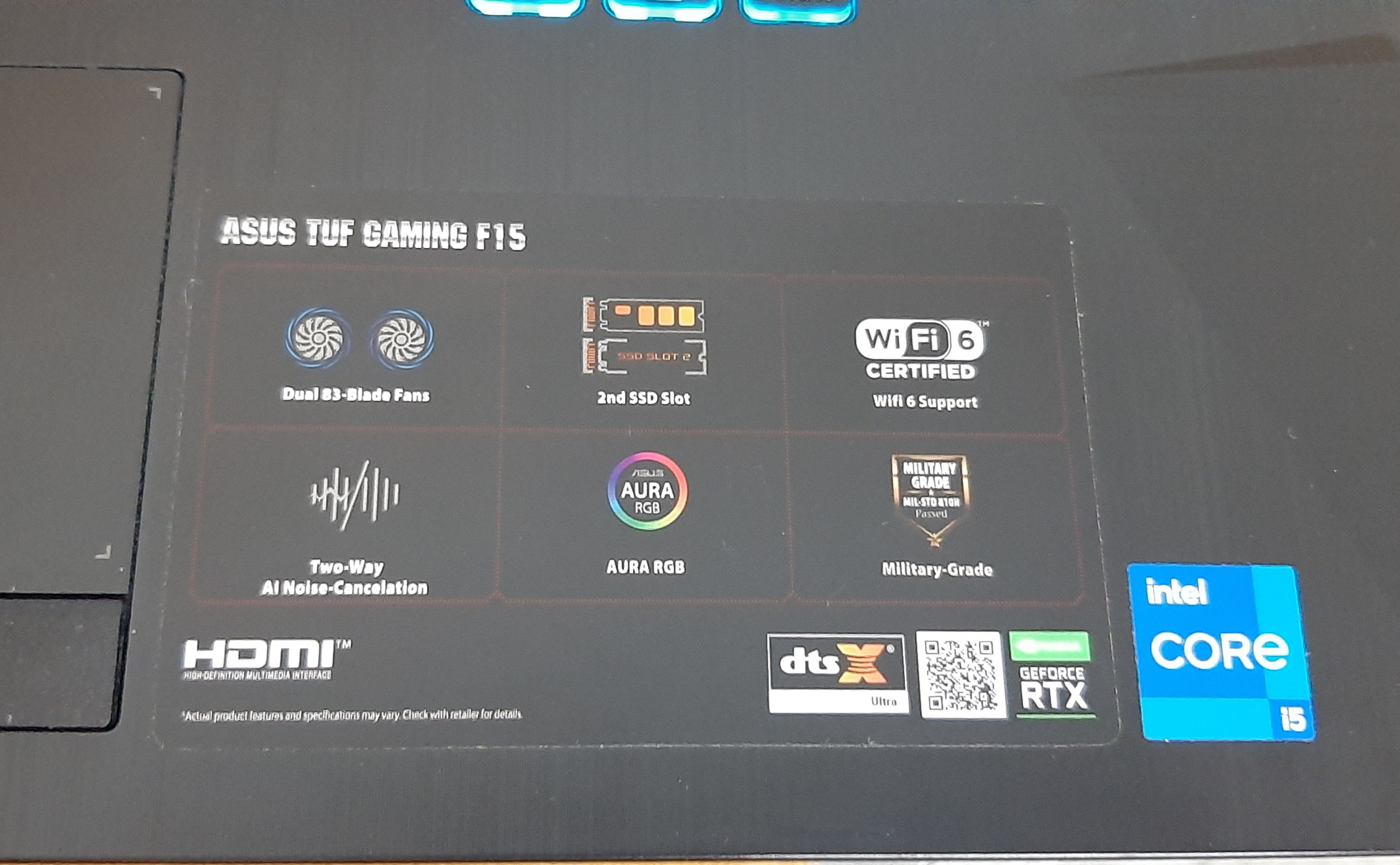 โน๊ตบุ๊คมือสอง Asus FX506H (i5-11400H Ram8GB SSD512GB VGA RTX3050 4GB)+Adapter+Mouse+กระเป๋า สภาพดี ประกันร้าน 1 เดือน