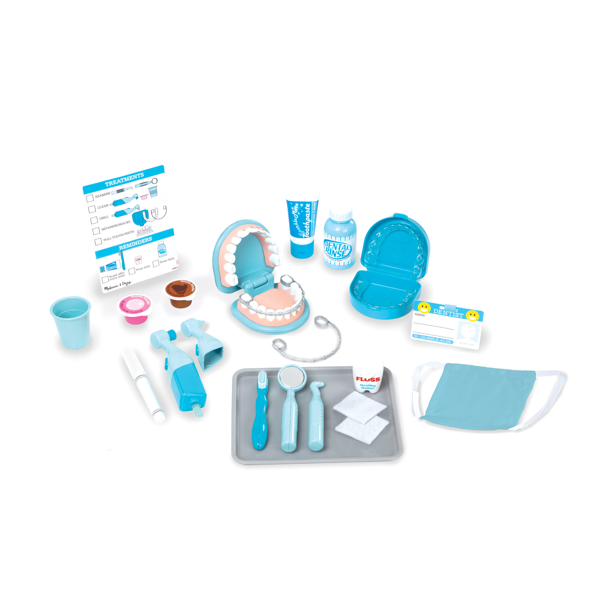 [25ชิ้น] อุปกรณ์หมอฟัน เครื่องมือทันตแพทย์ Melissa & Doug Dentist Kit Playset รีวิวดีใน Amazon USA ชุดฟัน ชุดจัดฟัน ขัดฟัน อุปกรณ์ 25 ชิ้นครบ
