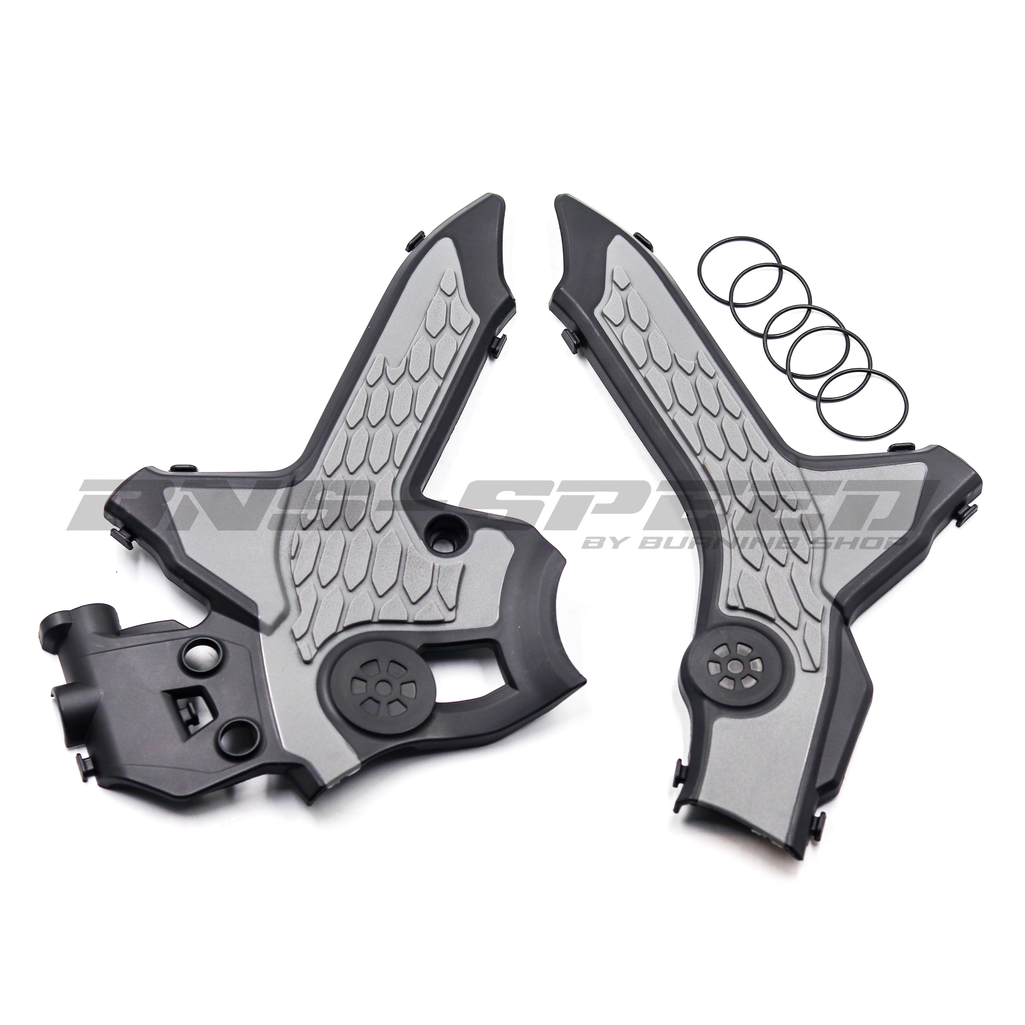 การ์ดเฟรม Frame Protector CRF300L/RALLY - สีดำ-เทา