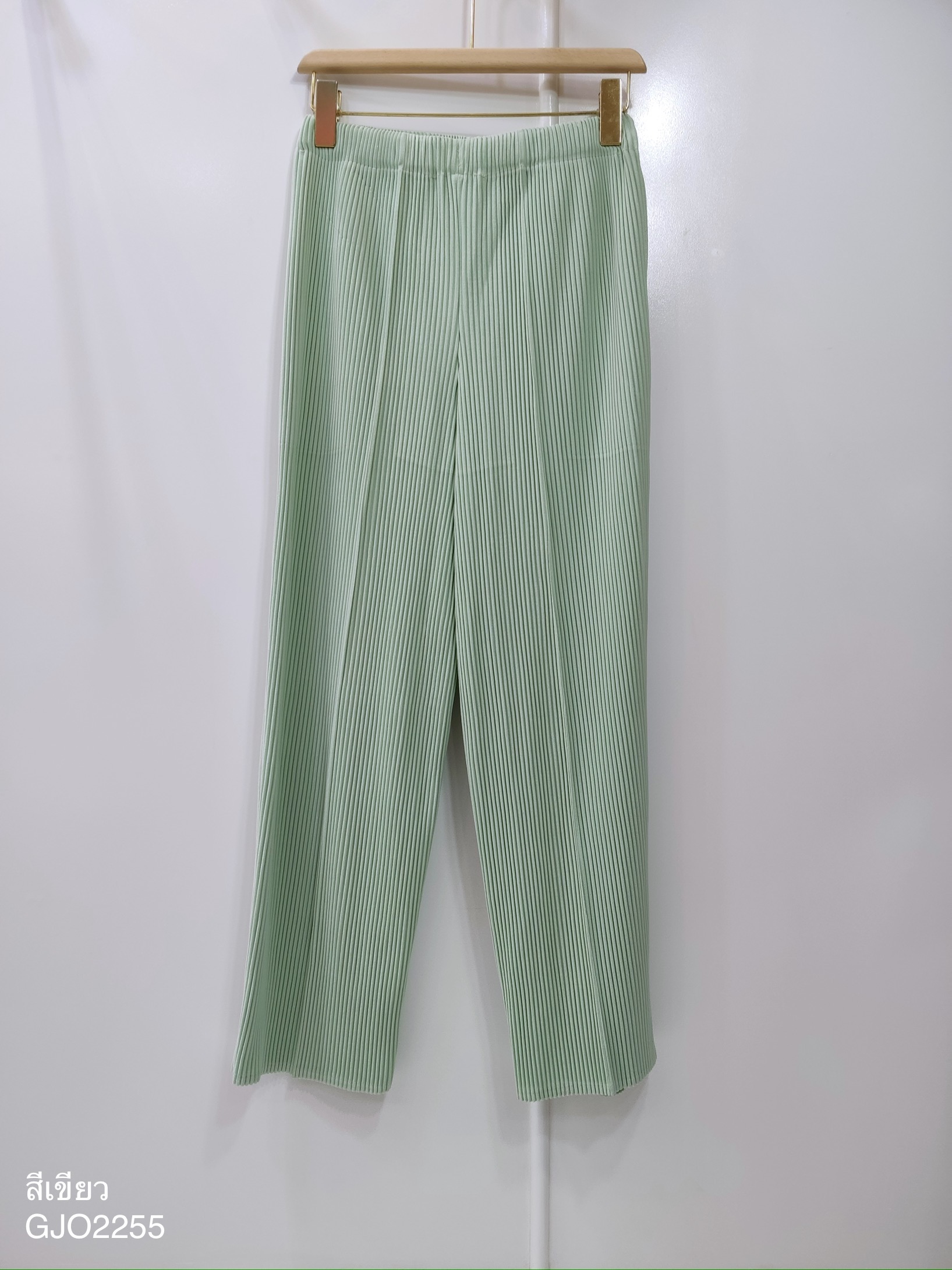 ยาว 36นิ้ว 2MUAY รุ่น GJO2255 กางเกงผู้หญิง กางเกงพลีทคุณภาพ 13สี FREE SIZE THICK STRAIGHT PLEATED PANTS