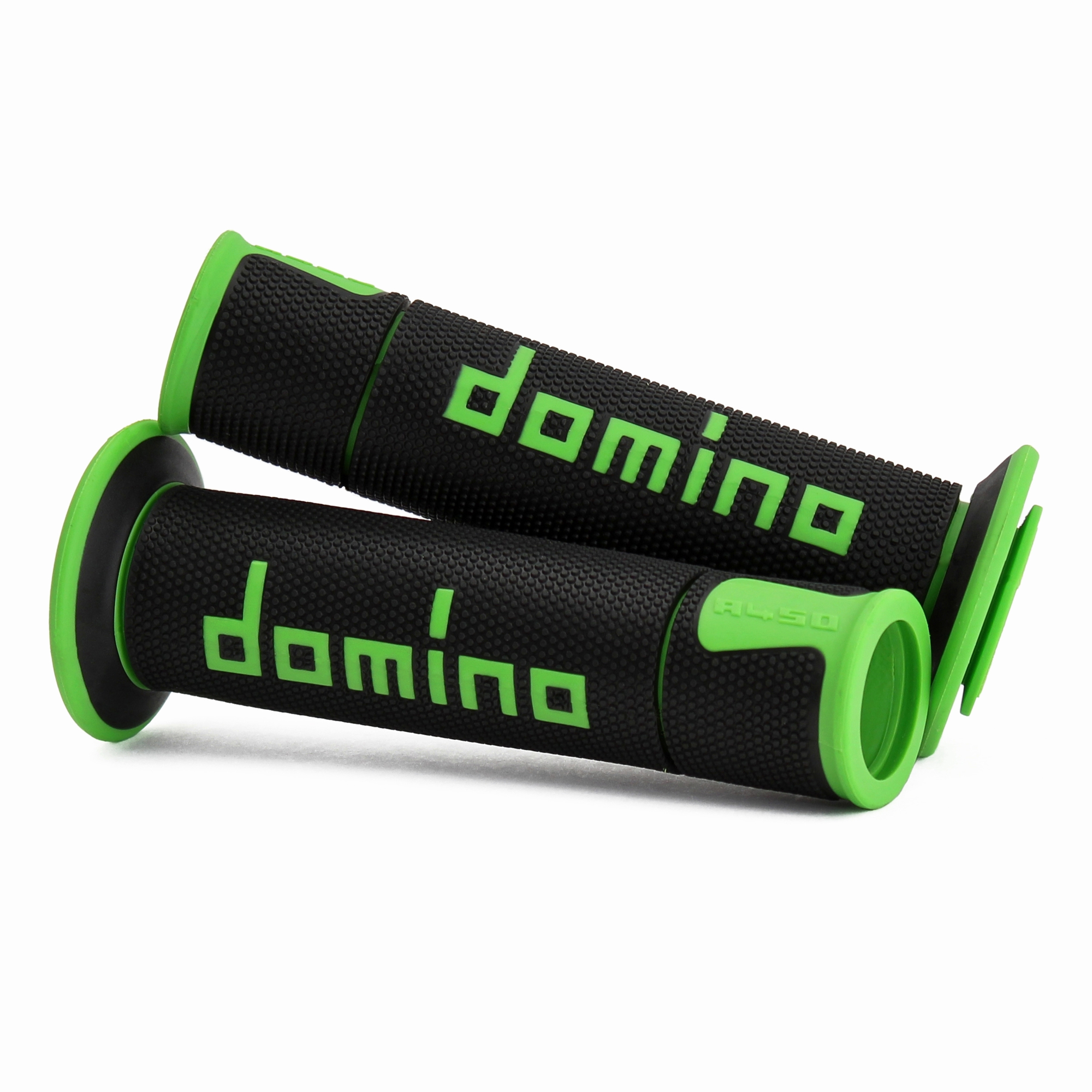ปลอกแฮนด์ Domino A450 ปลายเปิด - Black/Green