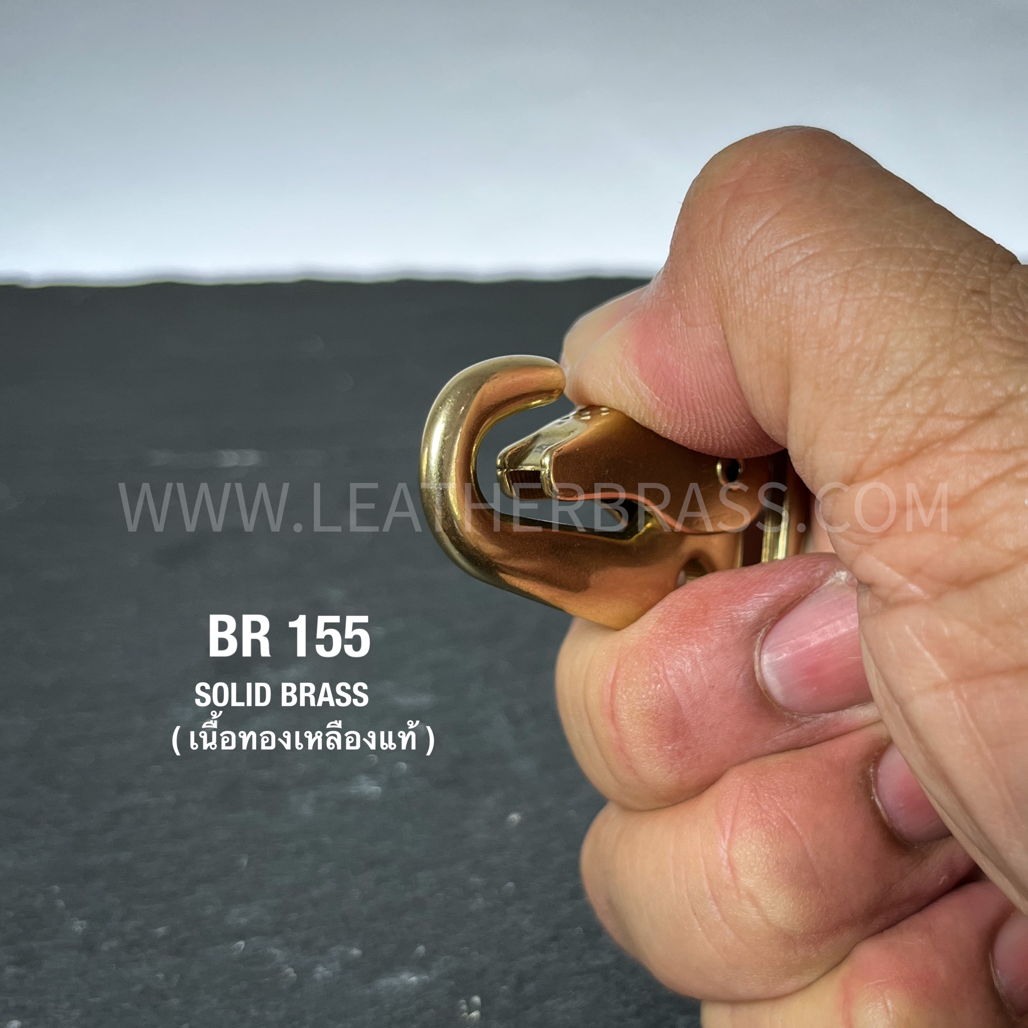 BR155 ตะขอกระเป๋าสะพาย ตะขอเดินป่าญี่ปุ่น อะไหล่ทองเหลืองแท้ อุปกรณ์งานหนัง leatherbrass**ราคาต่อชิ้น**