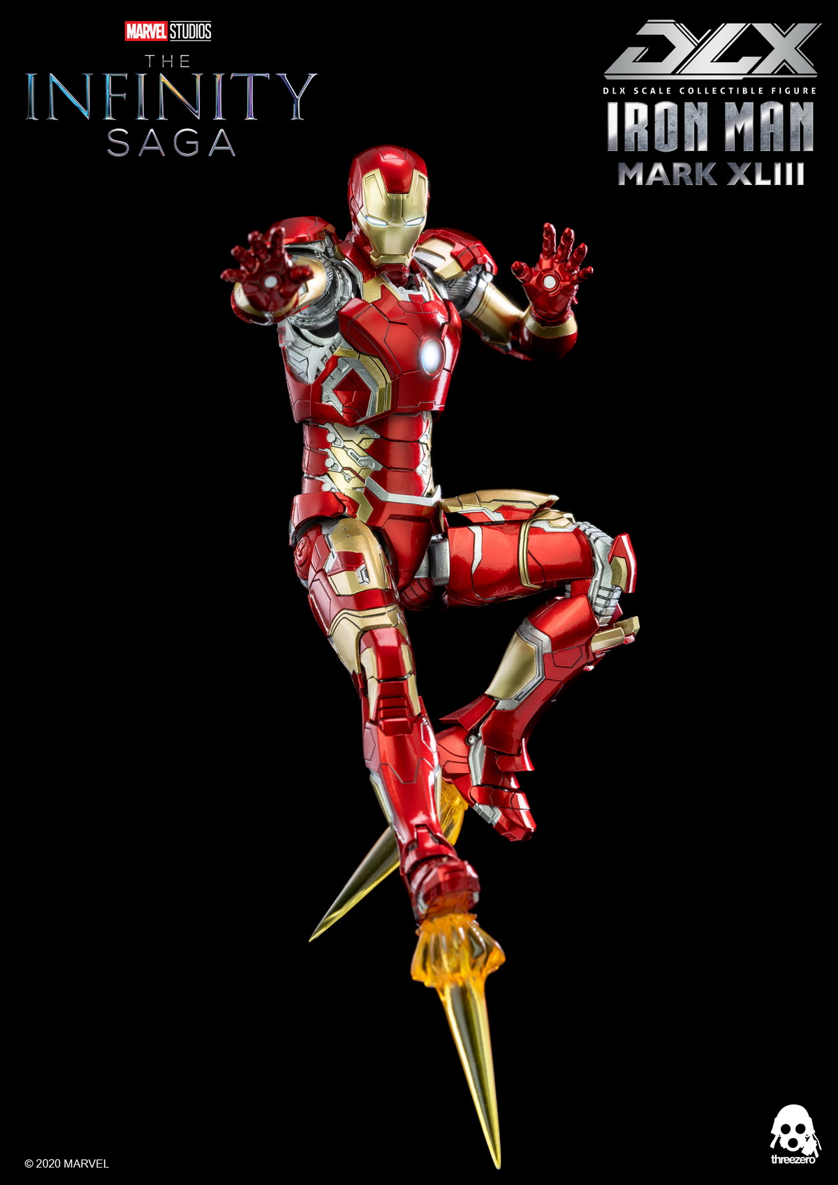 [พร้อมส่ง]Threezero DLX : Iron Man [Re-issue]- 3Z0247 : Mark43