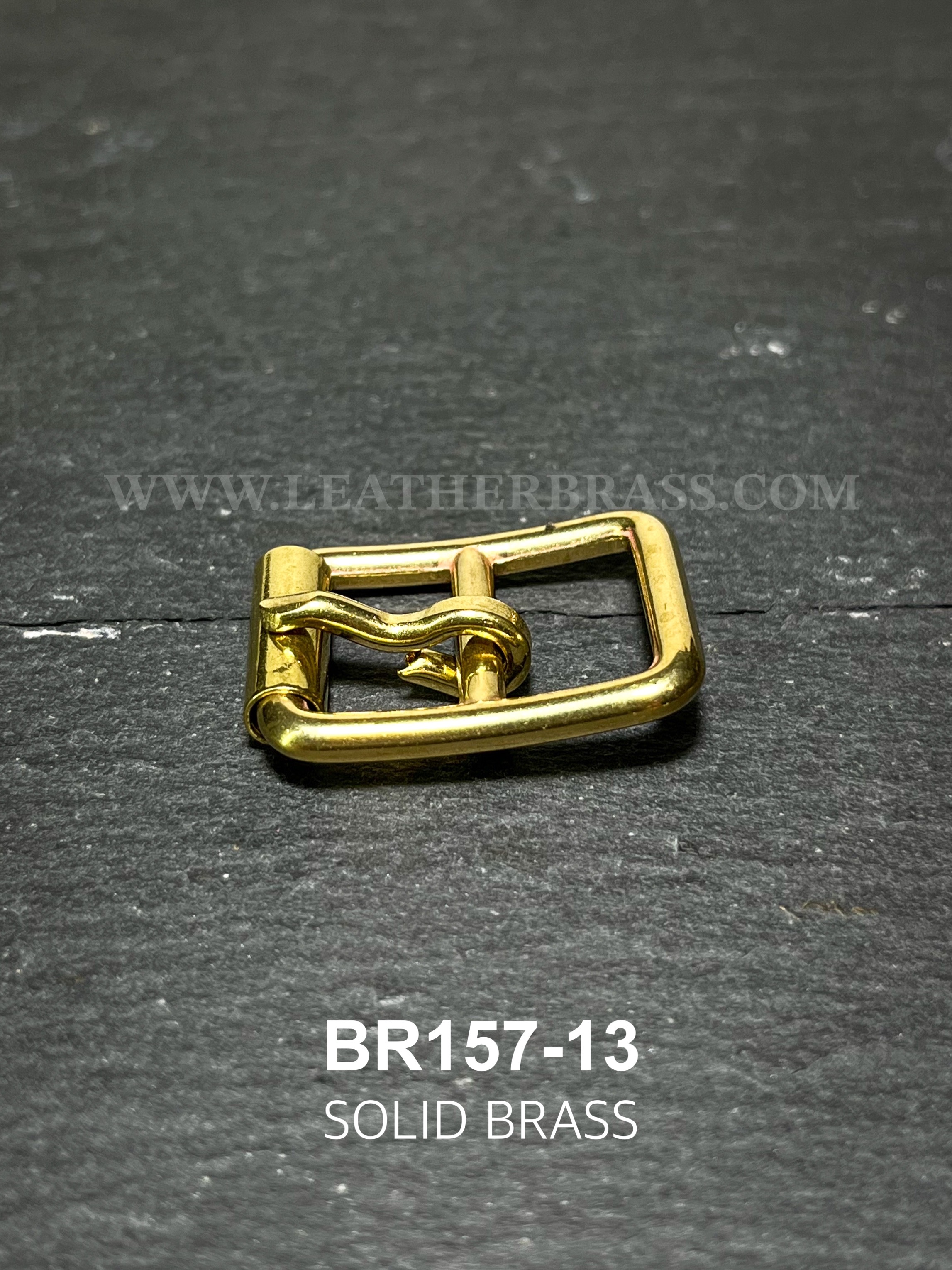 BR157-13หัวเข็มขัดปรับสายกระเป๋า ขนาด 13 มิล อะไหล่ทองเหลืองแท้ *ราคาต่อชิ้น* leatherbrass