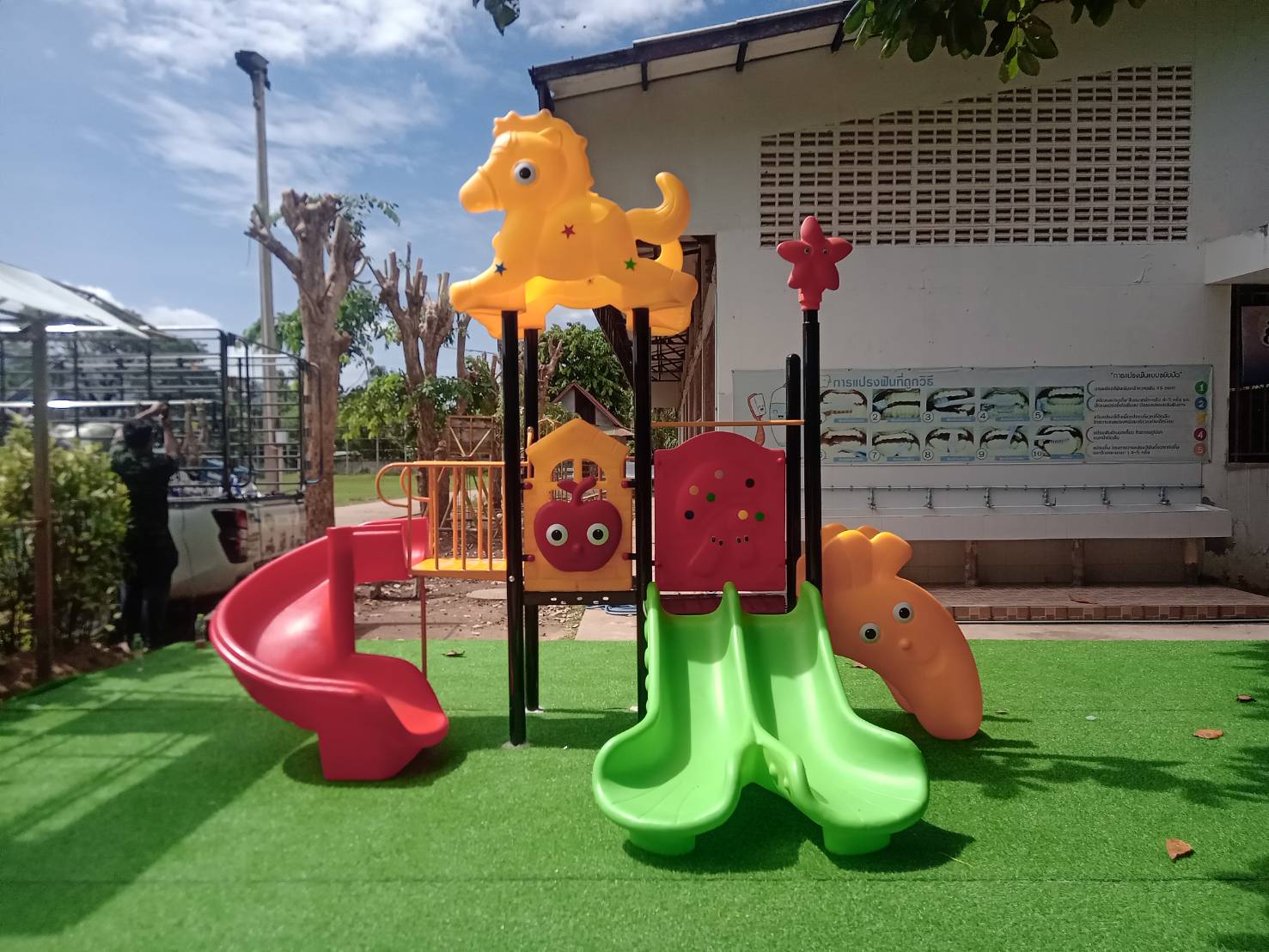 โปรโมชั่นเครื่องเล่นสนามโครงสร้างเสา 76 เครื่องเล่นสนามกลางแจ้ง ,สนามเด็กเล่น,เครื่องเล่นสนามราคาถูก OutdoorPlayground , ของเล่นสนาม, สำหรับบริจาคสนามเด็กเล่น พร้อมส่ง