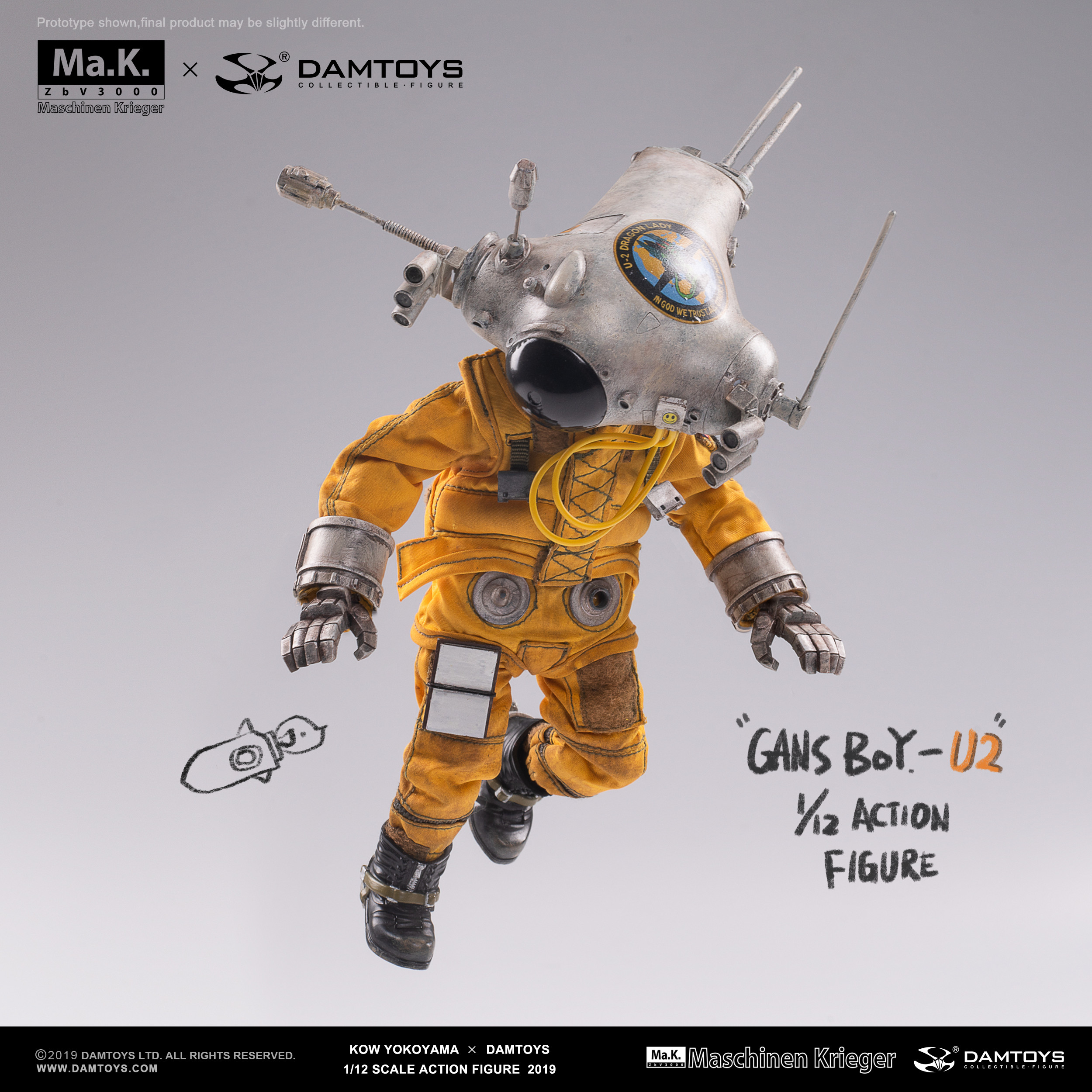 [สั่งจอง] Damtoys x Kow Yokoyama (CS018) Gans Boy U-2 1/12 action figure
