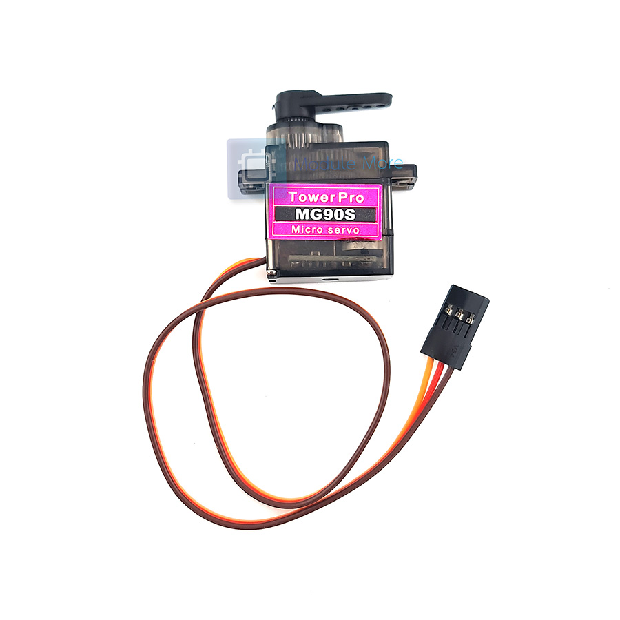 MG90S Servo มอเตอร์ เซอร์โว แบบแกนเหล็ก (เฟืองพลาสติกบางส่วน)