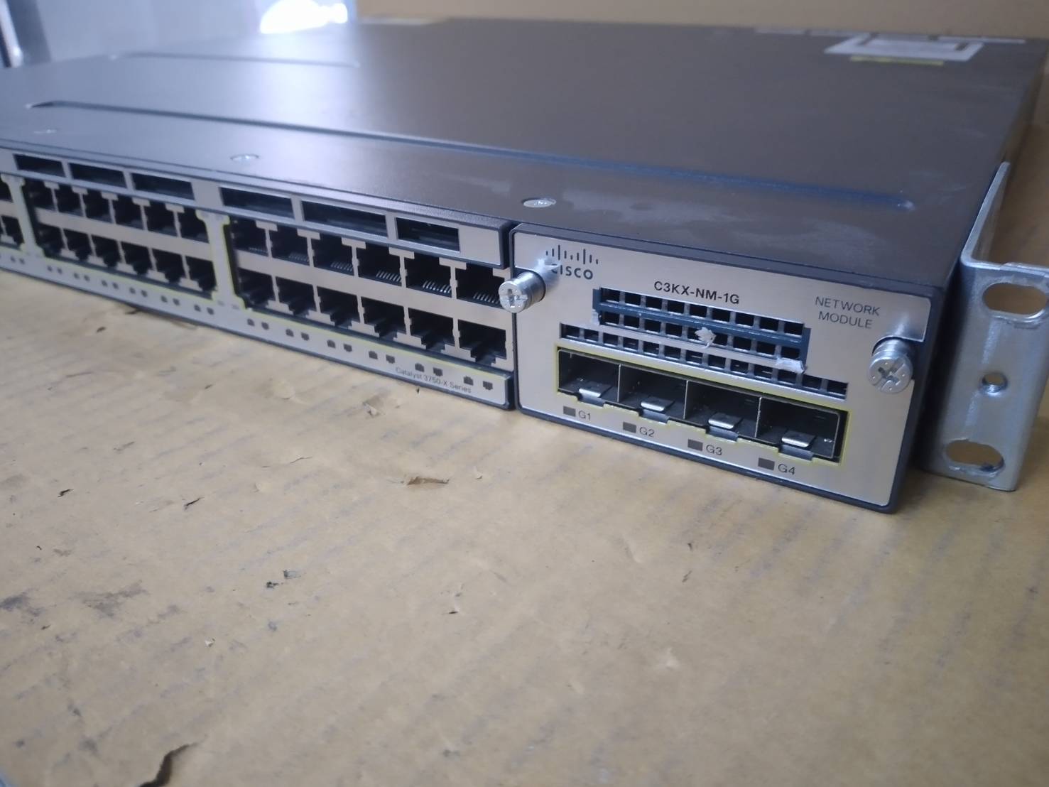 CISCO WS-C3750X-48T-S • 48 Port Gigabit Switch power x2