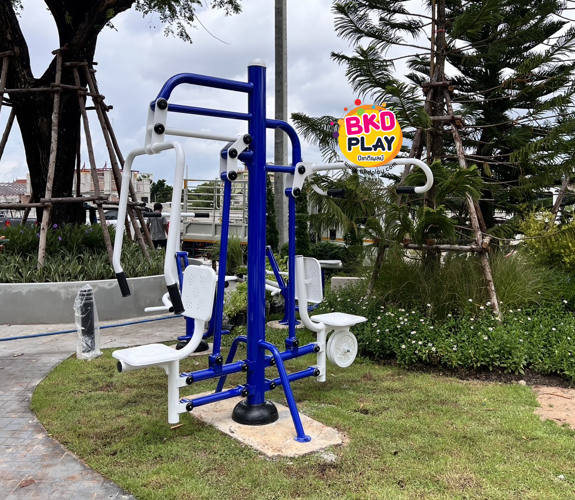 เครื่องออกกำลังกาย กลางแจ้ง ชุดอุปกรณ์ บริหารไหล่ หน้าอกคู่ แบบดันและ แบบดึง ลานกีฬา อเนกประสงค์ สนามกีฬา สั่งผลิต 10-20 วัน