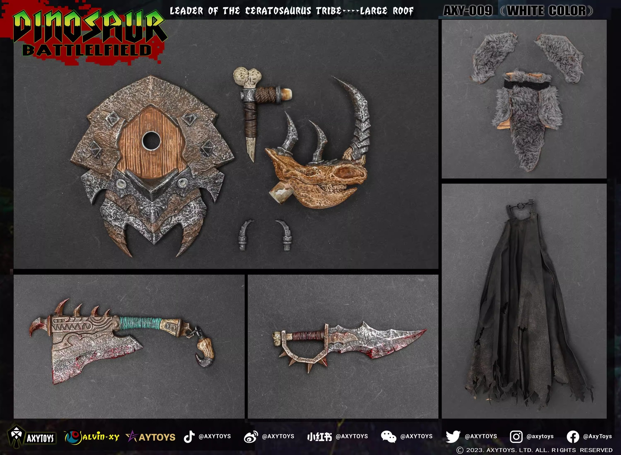 [สั่งจอง] AXYTOYS - Dinosaur Battleground Carnivorous Tribe Ceratosaurus (20Cm)