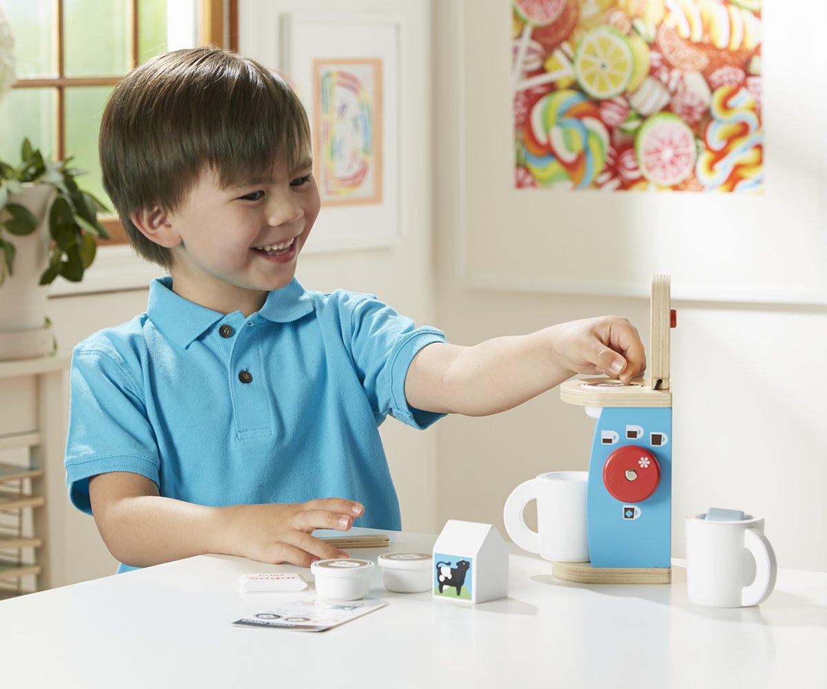 ชุดกาแฟของเล่น Melissa & Doug Wooden Brew & Serve Coffee Set รุ่น 9842 ของเล่นเสริมพัฒนาการเด็ก
