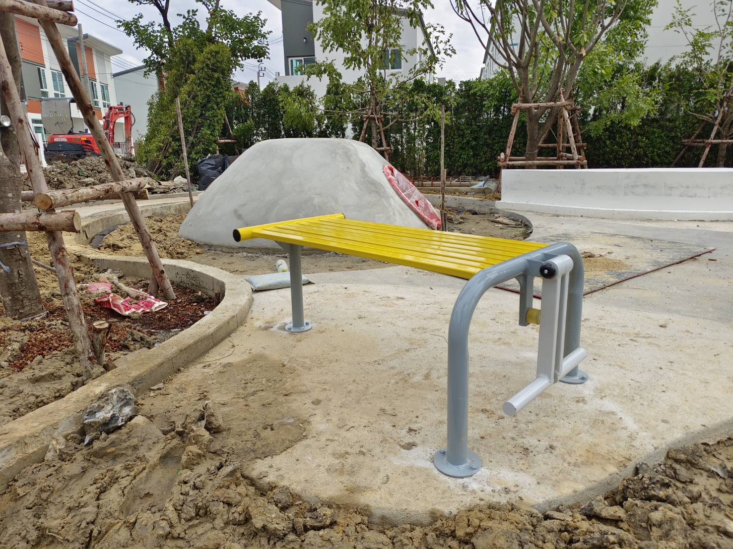 เครื่องออกกำลังกายกลางแจ้งผู้ใหญ่,บริหาร หน้าท้อง แบบนอน ซิทอัพคู่,ลานกีฬาอเนกประสงค์ ,สวนสาธารณะ ,เทศบาล ,หมู่บ้าน ,ผลิตในไทย ,สั่งทำตามสีที่ต้องการได้ ขนาด 130x180x60 ซม.