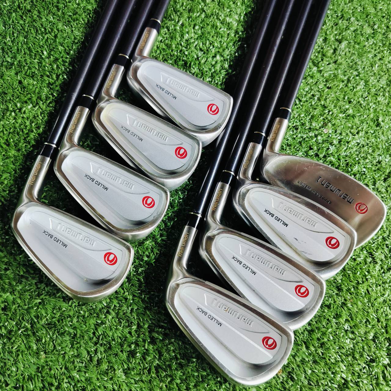 ชุดเหล็กตีไกลมากรุ่นดังที่สุด MARUMAN M1 MILLED BACK องศาปิดกว่าปกติ แต่ด้วยการวาง จุด CG ที่สมบูรณ์แบบ ทำให้ตีง่ายมาก ไม้กอล์ฟพรีเมี่ยมมือสอง ของแท้ By NakaraLuxurious