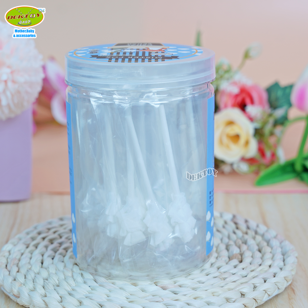 MISTER FOX (มิสเตอร์ฟอกซ์) Gauze Brush แปรงผ้าก๊อซ รุ่นหัวเกลียว (1กระปุก บรรจุ 30 ชิ้น)