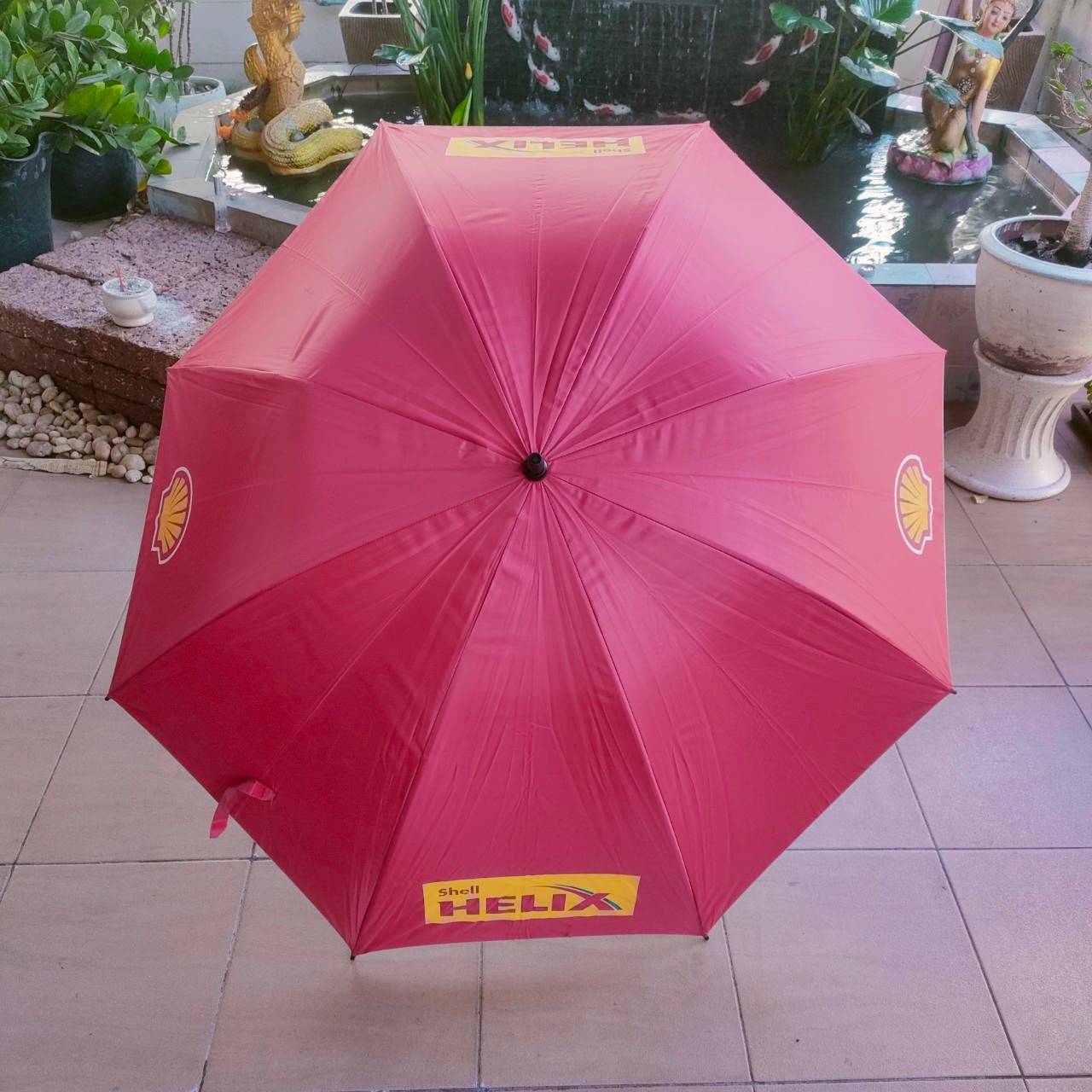 ร่มกอล์ฟ SHELL HELIX มือสอง สีแดงเพลิง สวยๆ เท่ห์!! มือสอง ของแท้ BY NakaraLuxurious