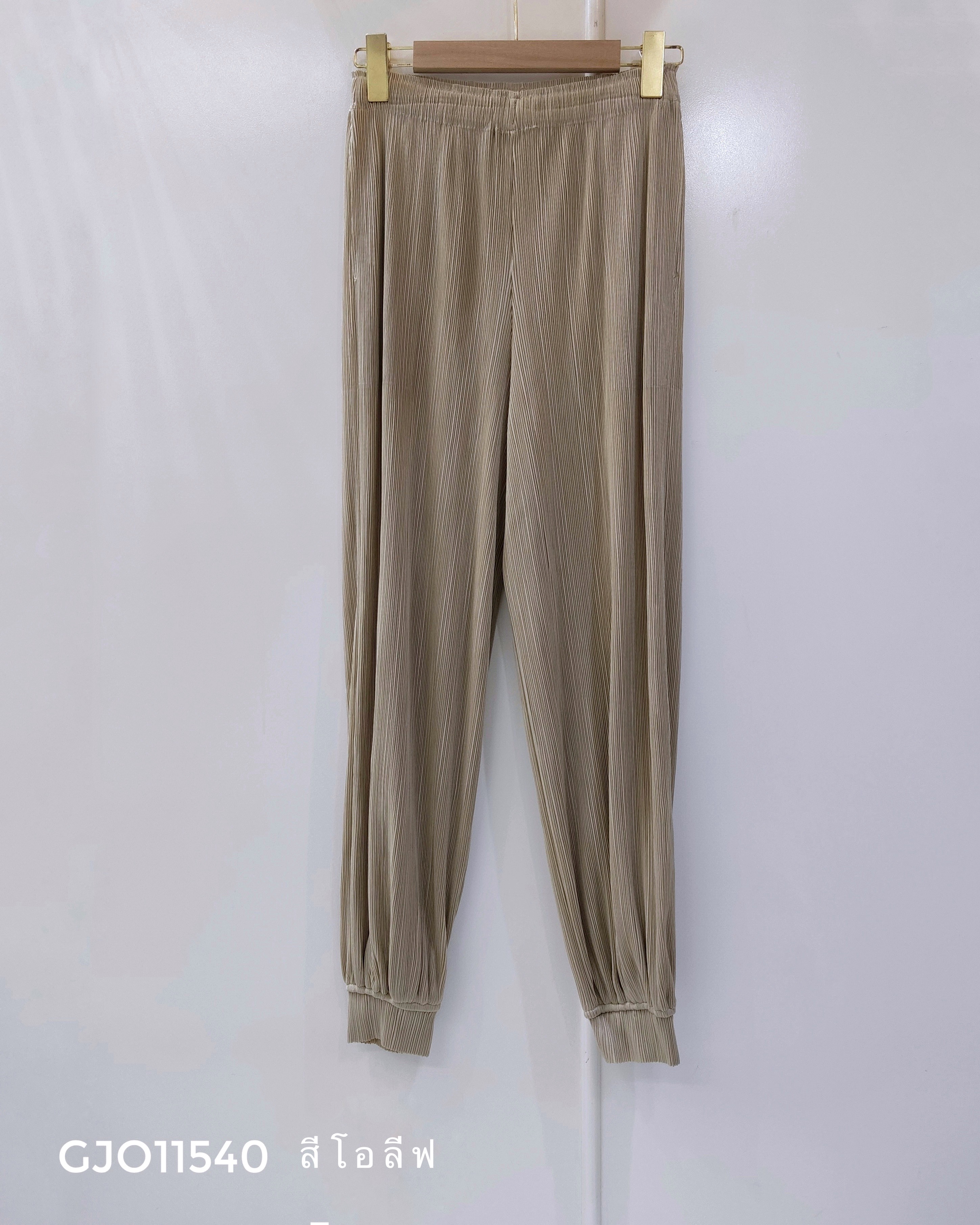 ยาว 36.5 นิ้ว!! 2MUAY รุ่น GJO11540 กางเกงพลีทคุณภาพ JOGGER PLEATED PANTS 7 สี FREE SIZE