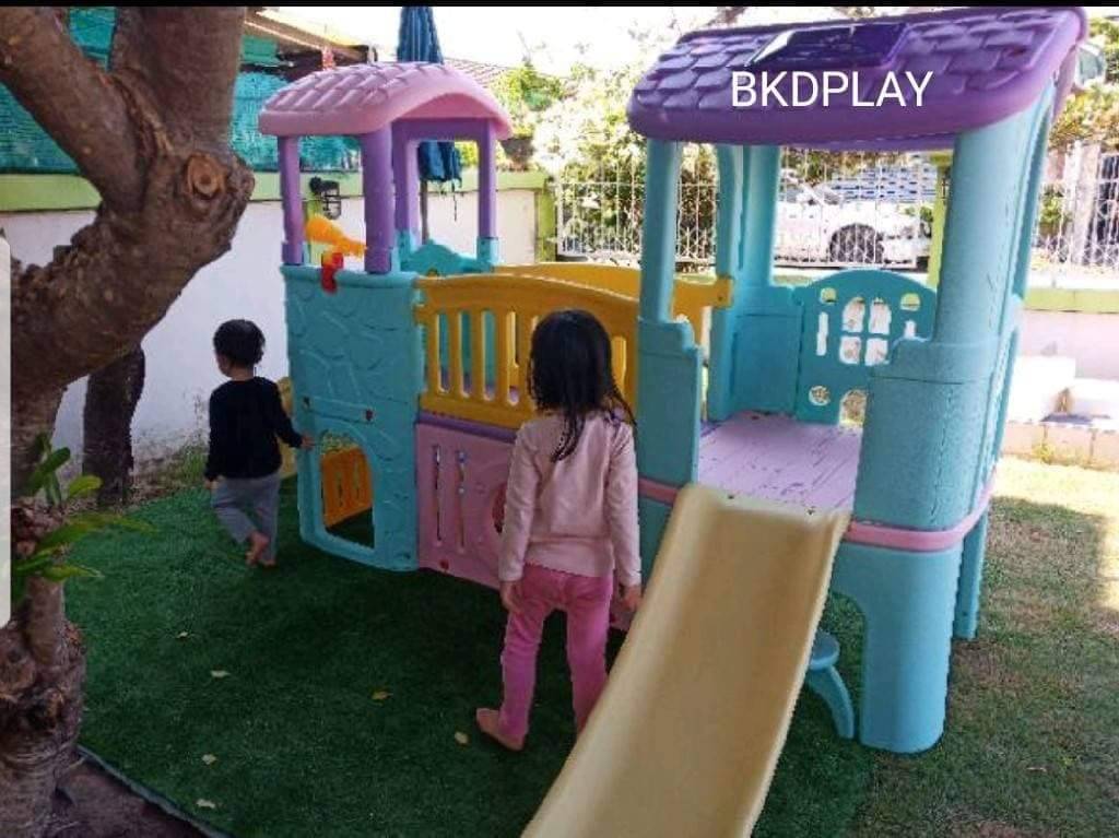 บ้านน้อย2ชั้น บ้านสไลเดอร์ สีหวานพาสเทล สไลเดอร์พร้อมปีนป่าย บ้านสไลเดอร์ของเล่น บ้านน้อยสองชั้น สไลเดอร์บ้าน,กระดานลื่นพลาสติก เครื่องเล่นสนามกลางแจ้ง ในร่ม playground ,Kidzone พร้อมส่ง
