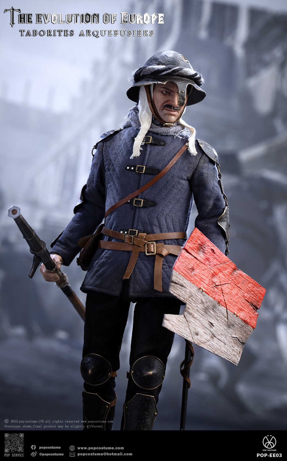 [สั่งจอง] POP COSTUME POP-EE03 1/6 : The Evolution of Europe Taborites Hussite Wars 1420 Arquebusiers