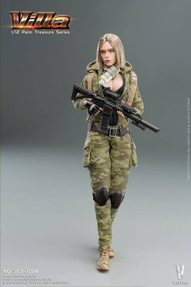 [สั่งจอง]VERYCOOL VCF-3004 Palm Treasure Series 1/12 MC Camouflage Women Soldier- Villa