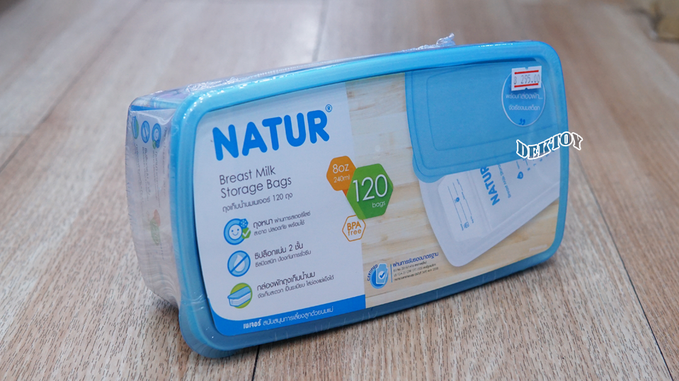 NATUR เนเจอร์ กล่องเก็บสต็อกน้ำนมแม่ เนเจอร์ พร้อมถุงเก็บน้ำนม 8oz แพ็ก 120 ถุง แพ็ค 2 กล่อง