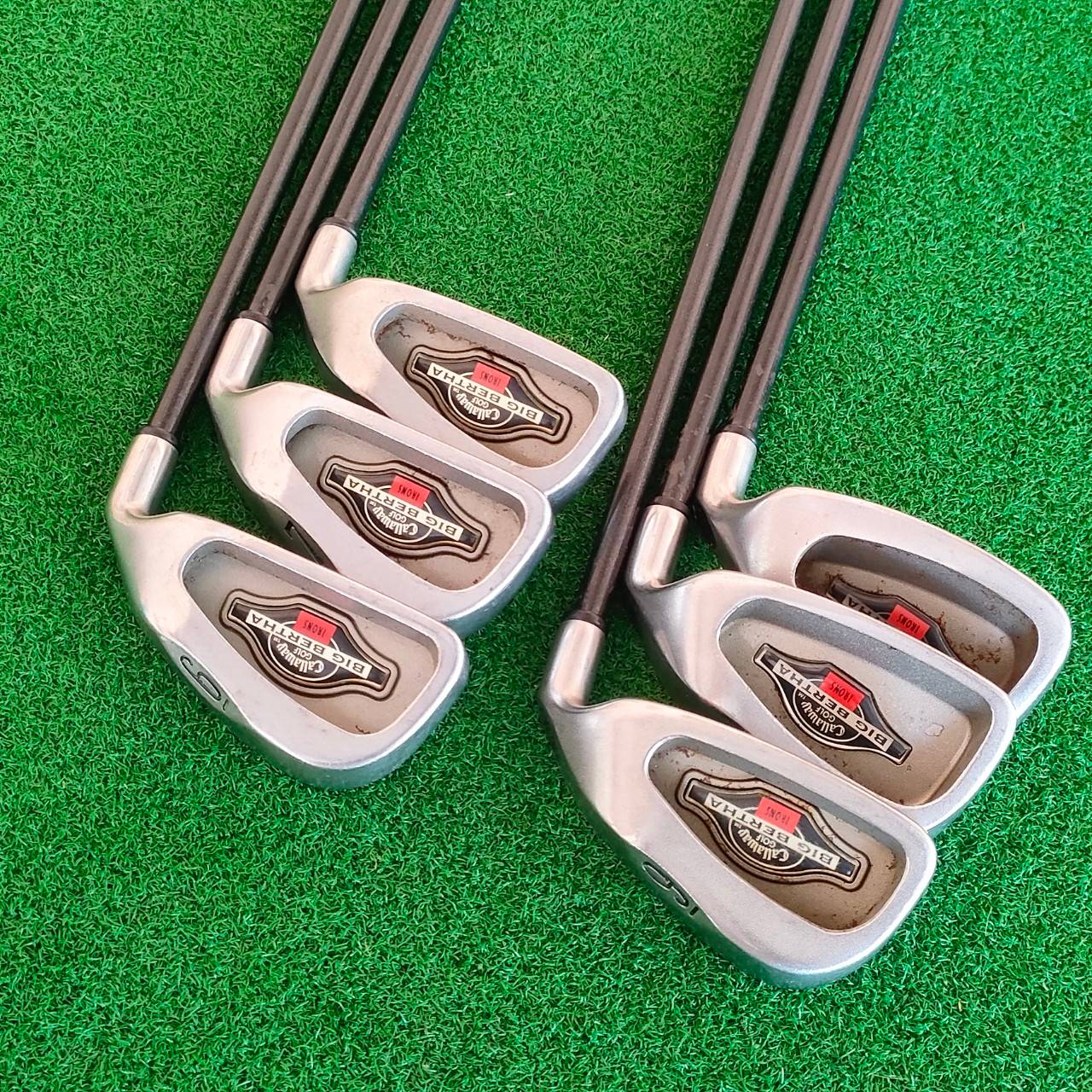 ชุดเหล็ก CALLAWAY BIG BERTHA มีเหล็ก 6-9 เเละ PW SW ก้าน RCH96 FLEX R ใบใหญ่ตีง่ายมากๆ ก้านแบบเจาะทะลุ ได้ฟีลลิ่งมากๆครับ