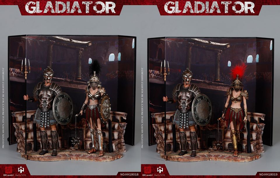[สั่งจอง]HHmodel & HaoYuTOYS HH18018 Black /HH18019 Red : 1/6 Empire Legion-Empire Gladiator，Imperial Female Warrior