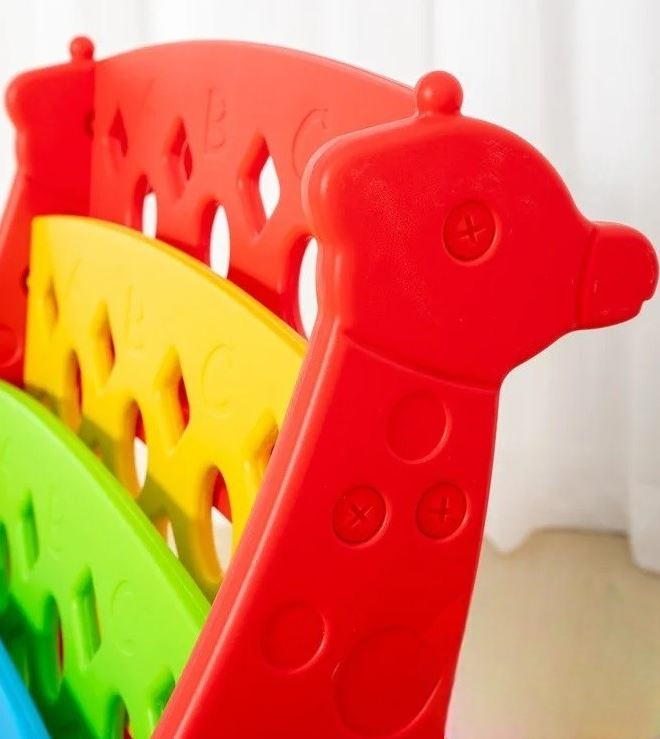 ชั้นวางหนังสือยีราฟ ,ชั้นวางพลาสติกหนา โชว์ปก ,เฟอร์นิเจอร์เด็ก,ชั้นวาง หนังสือเด็ก พร้อมส่ง