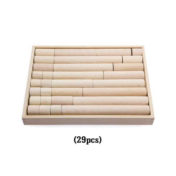 บล็อกไม้สีธรรมชาติ 6 ถาด บล็อคไม้ วัสดุสีปลอดภัย, กระตุ้นพัฒนาการ, ของเล่นไม้, ของเล่นเสริมพัฒนาการ, ของเล่นเด็กอนุบาล, สื่อการสอนเด็กอนุบาล