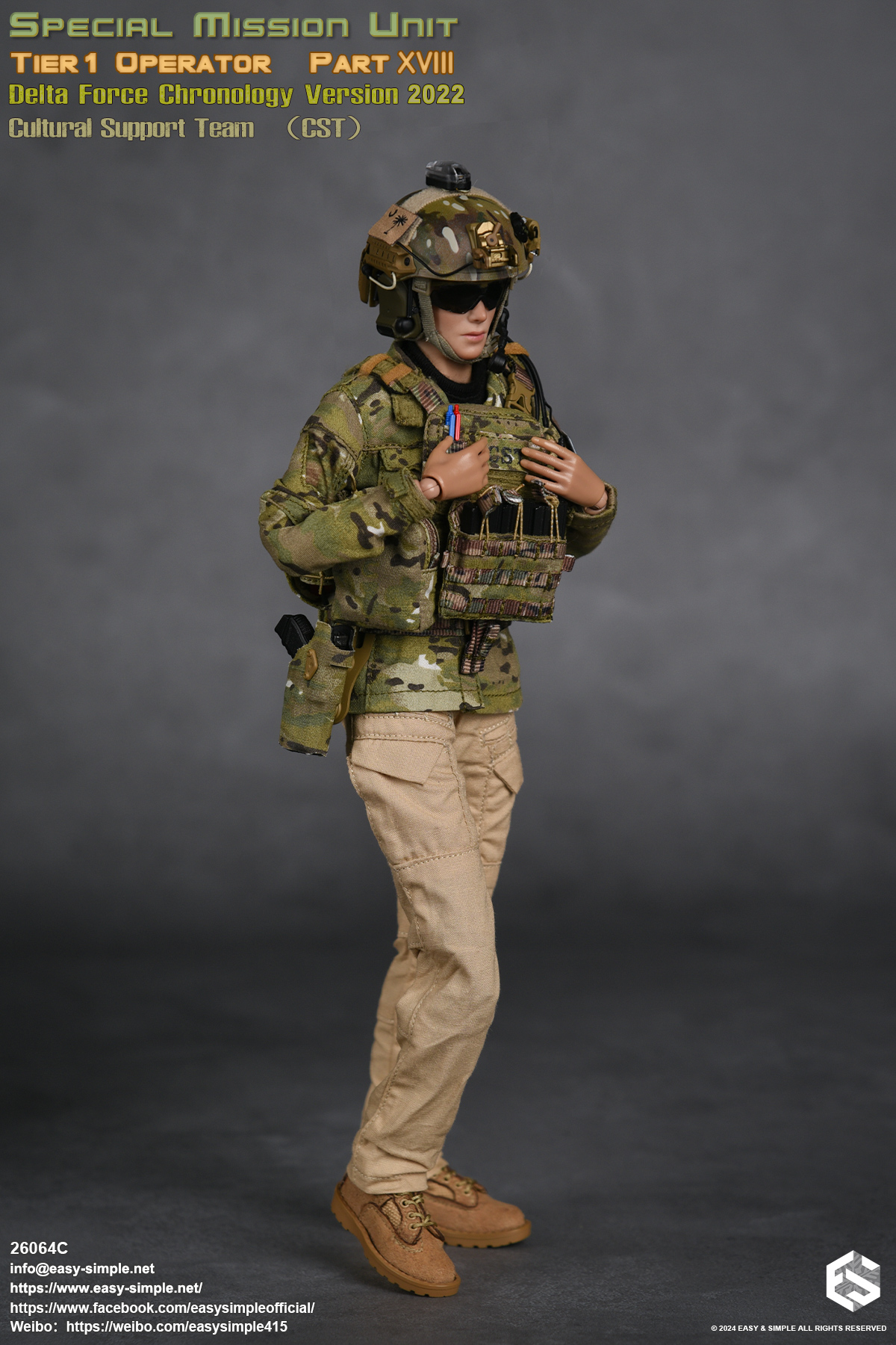 [สั่งจอง]Easy&Simple 26064C 1/6 : Special Mission Unit Tier1 Operator Part XVIII Delta Force Chronology Version 2022