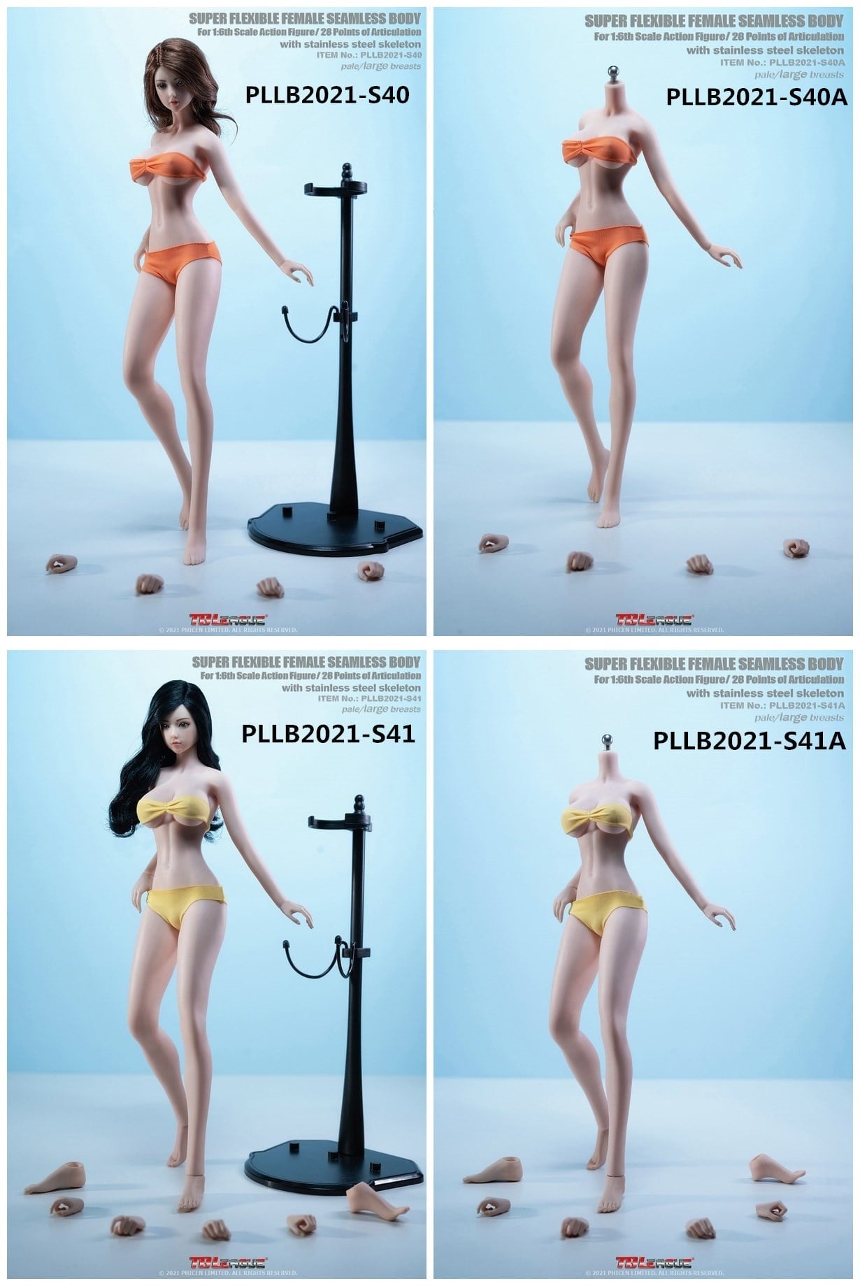 [สั่งจอง]TBLeague PLLB2021 1/6 : female seamless bodies- Tall and slender type