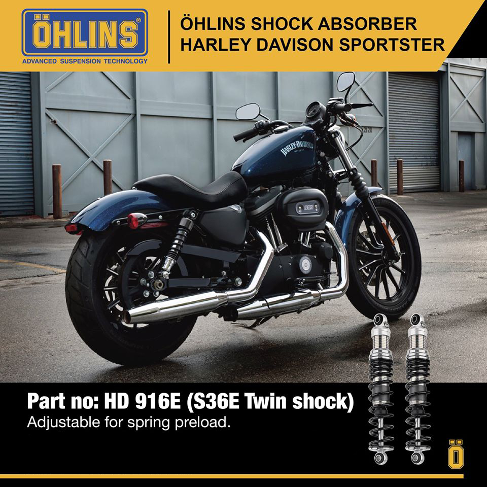 Ohlins STX 36 Twin Shock for XL Sportster 04-18 (HD916E)