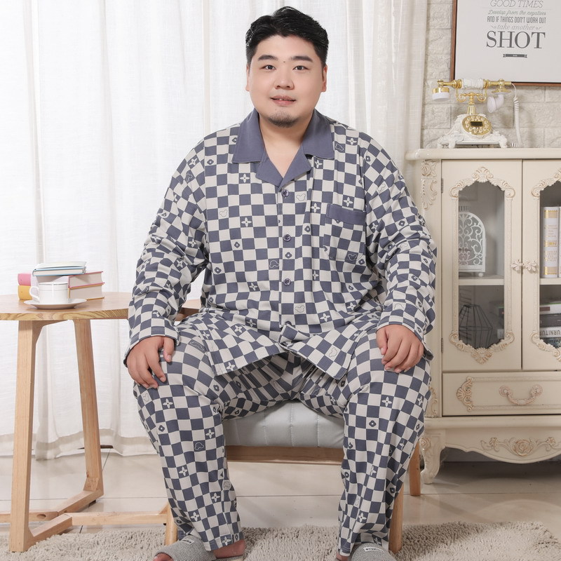 ชุดนอนผู้ชายไซส์ใหญ่ แขนยาว ขายาว ผ้าเนื้อนุ่ม ใส่สบาย