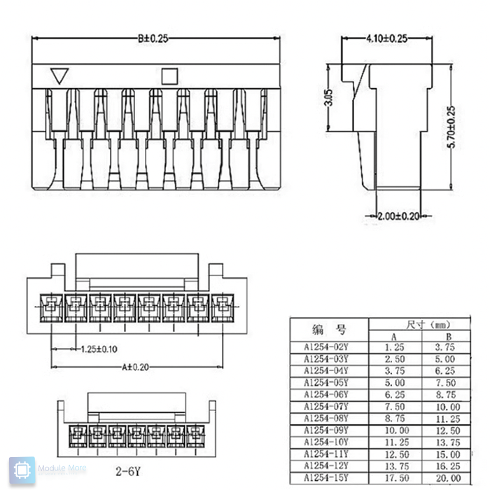 [5 เส้น] หัวต่อ JST GH1.25mm ปลายเปลือย ยาวราว 30cm 2P/3/4/5/6P single head 1.25mm spacing electronic wire with lock terminal wire