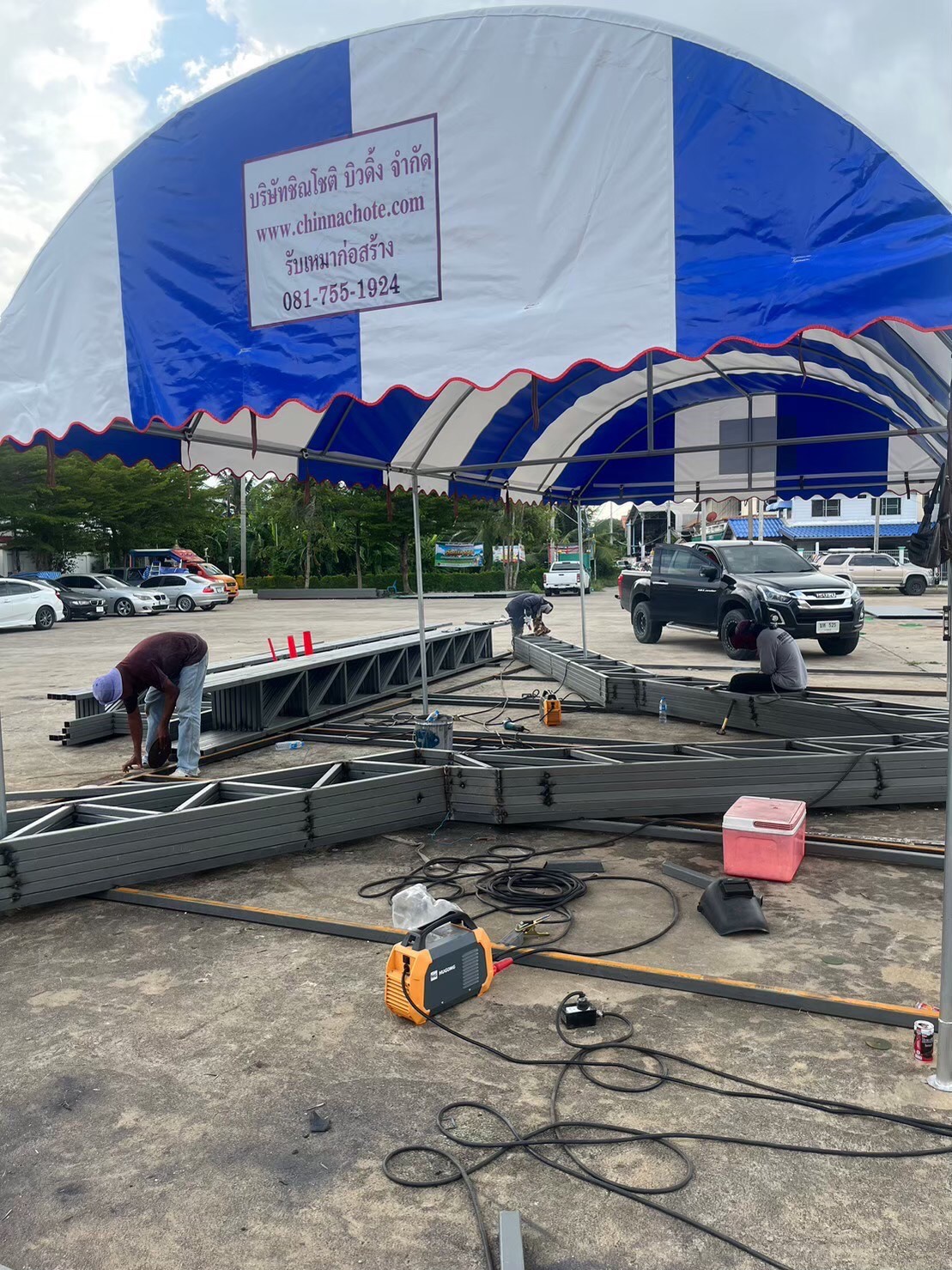 งานสร้างหลังคาคลุมเมรุ วัดบางแพรก