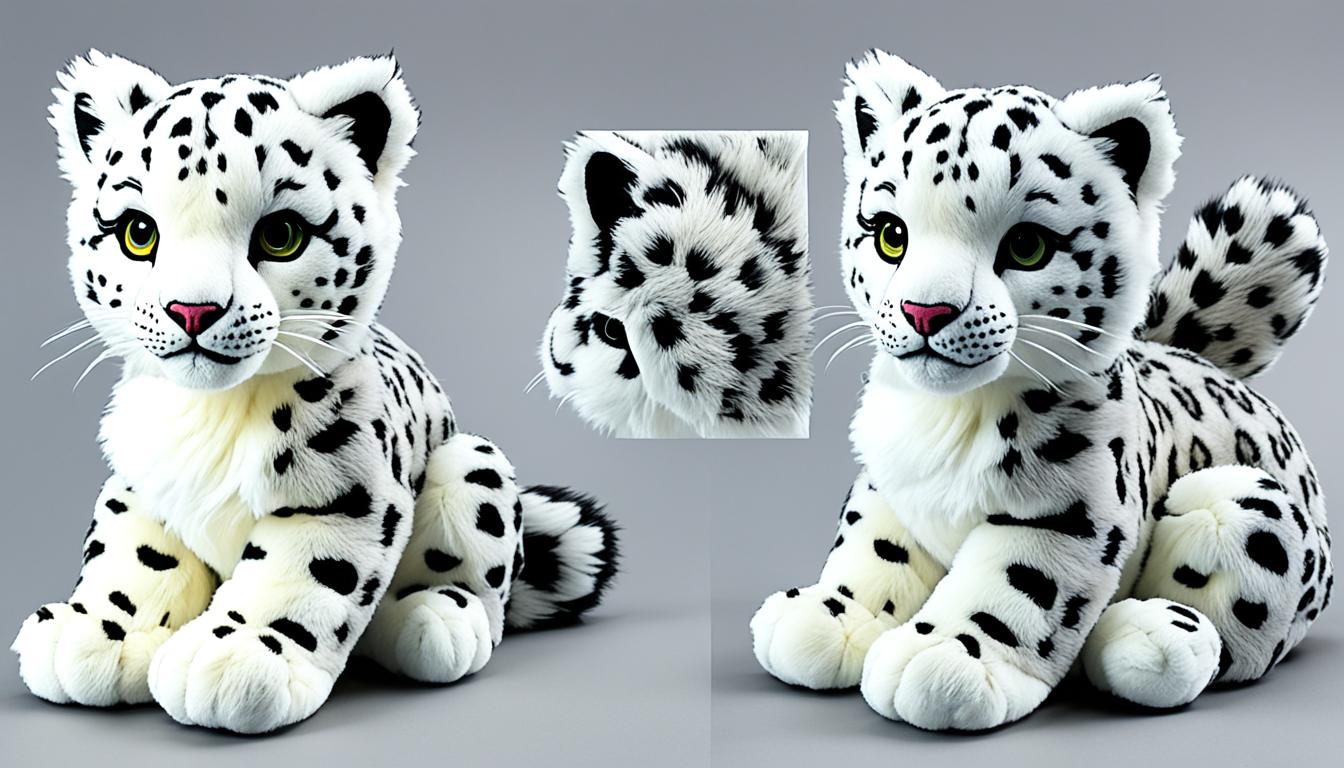 lifelike snow leopard plush